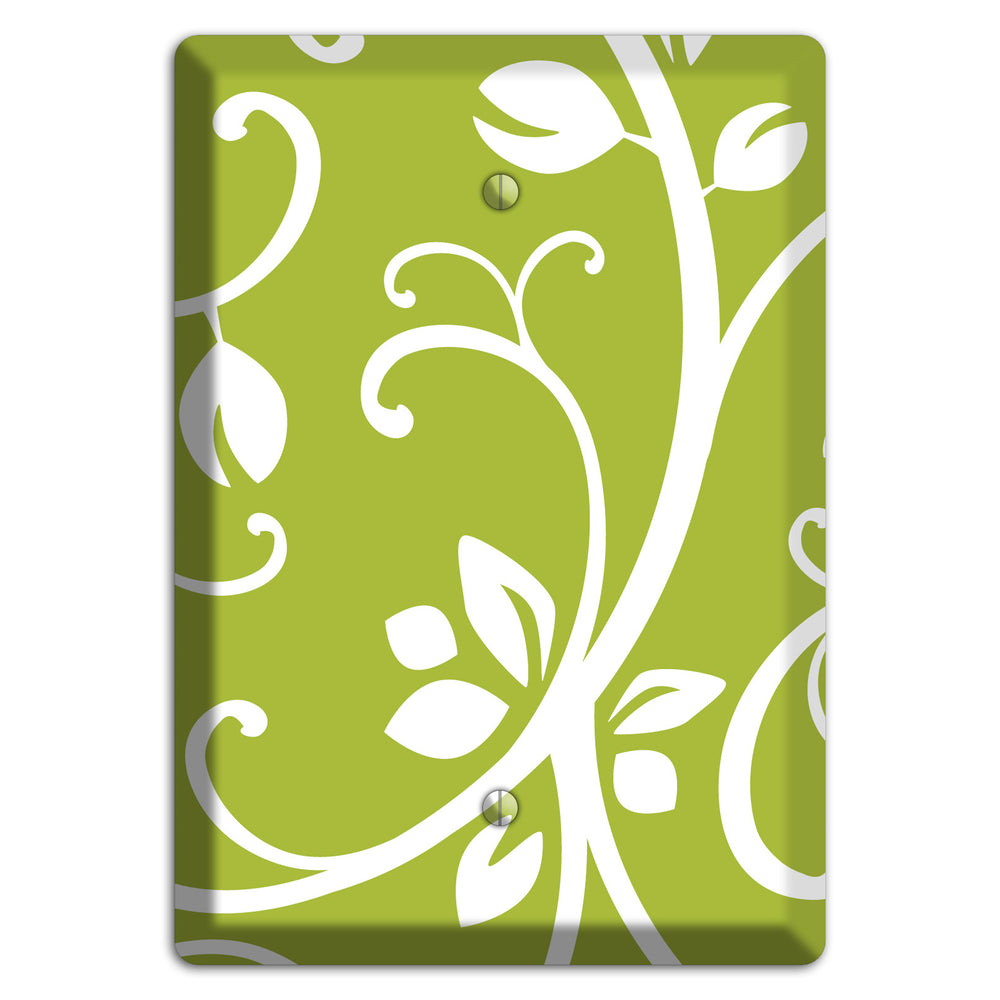 Green Bud Sprig Blank Wallplate