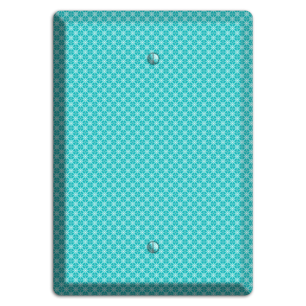 Turquoise Tiny Arabesque Blank Wallplate