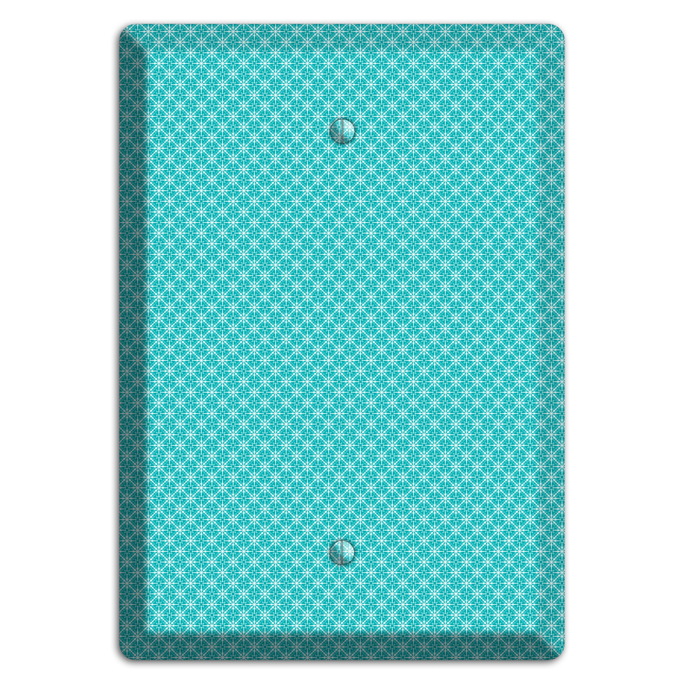 Turquoise Tiny Arabesque Blank Wallplate
