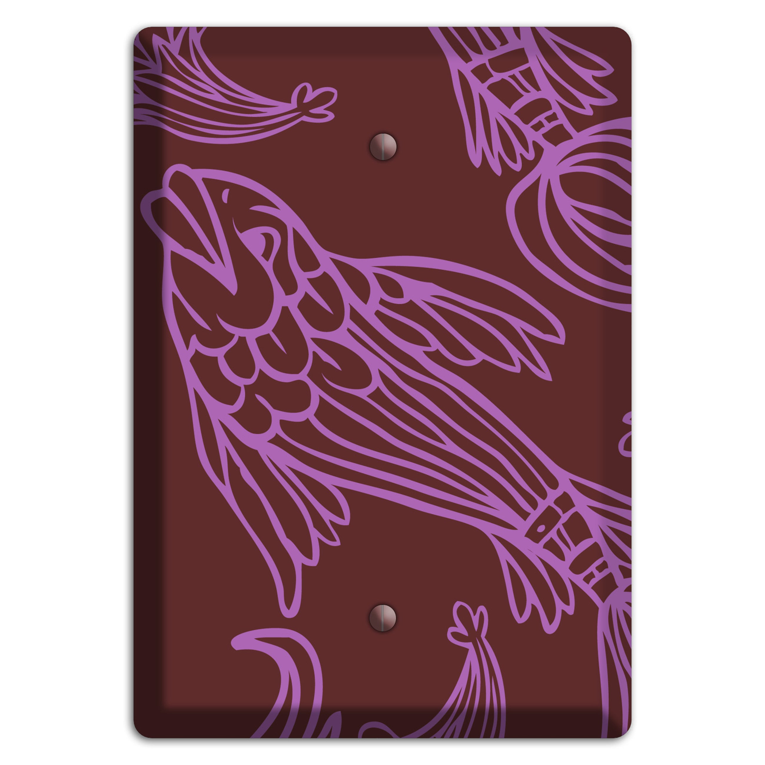 Purple and Pink Koi Blank Wallplate