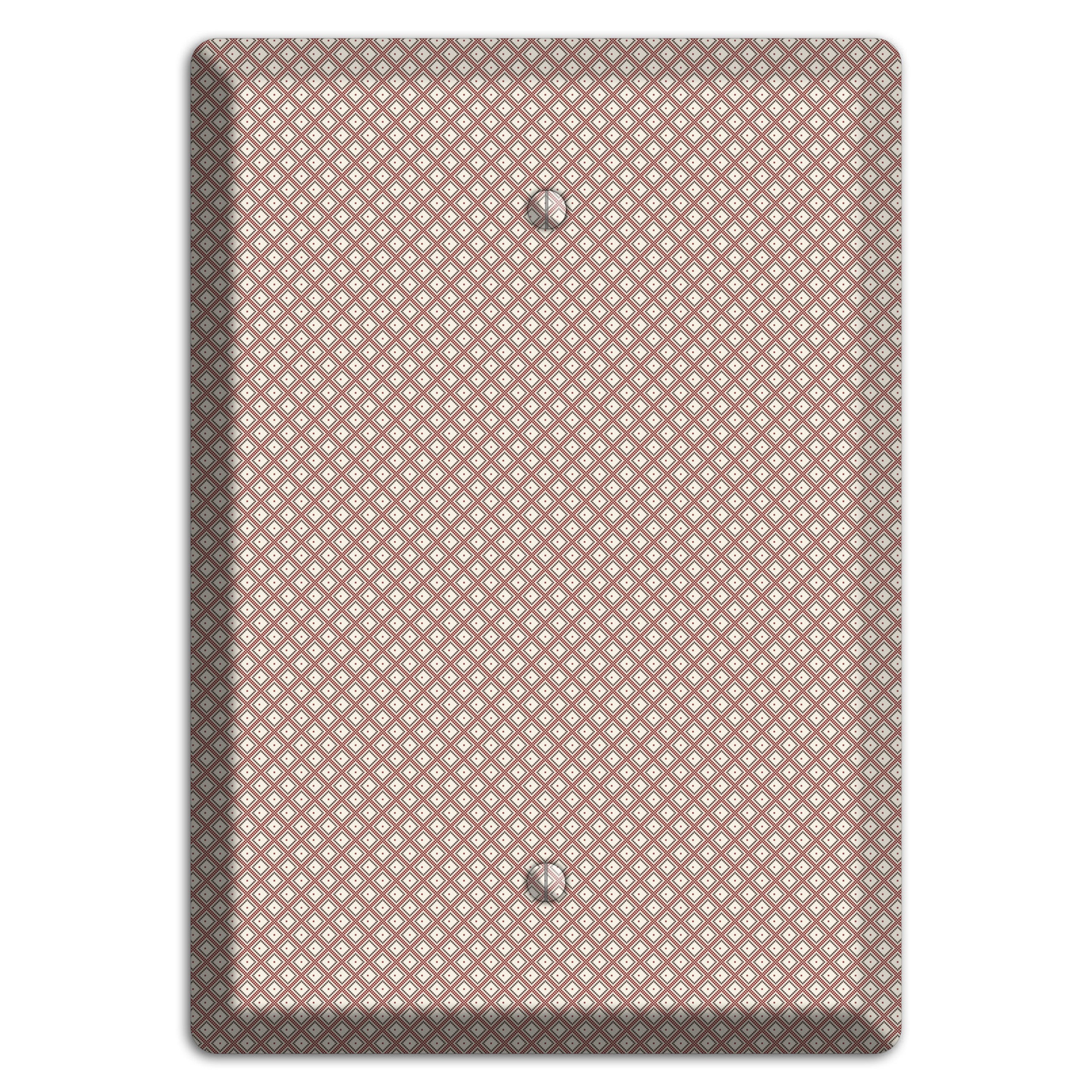Light Brown and Beige Diamonds Blank Wallplate