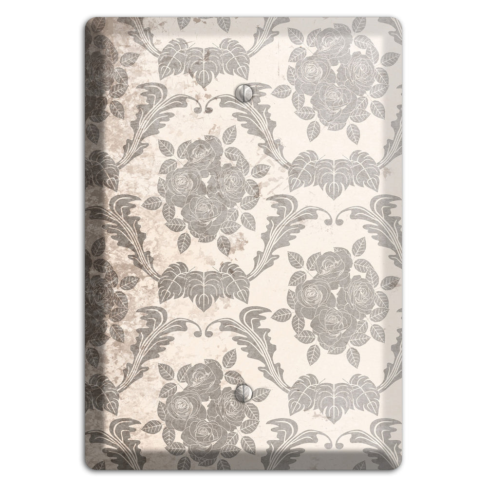 Pearl Bush Vintage Rose Damask Blank Wallplate
