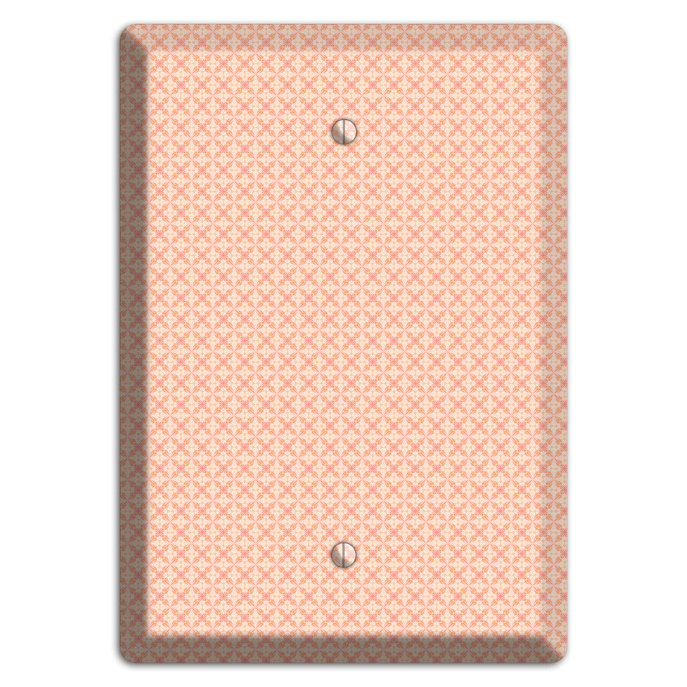 Peach Quatrefoil Blank Wallplate