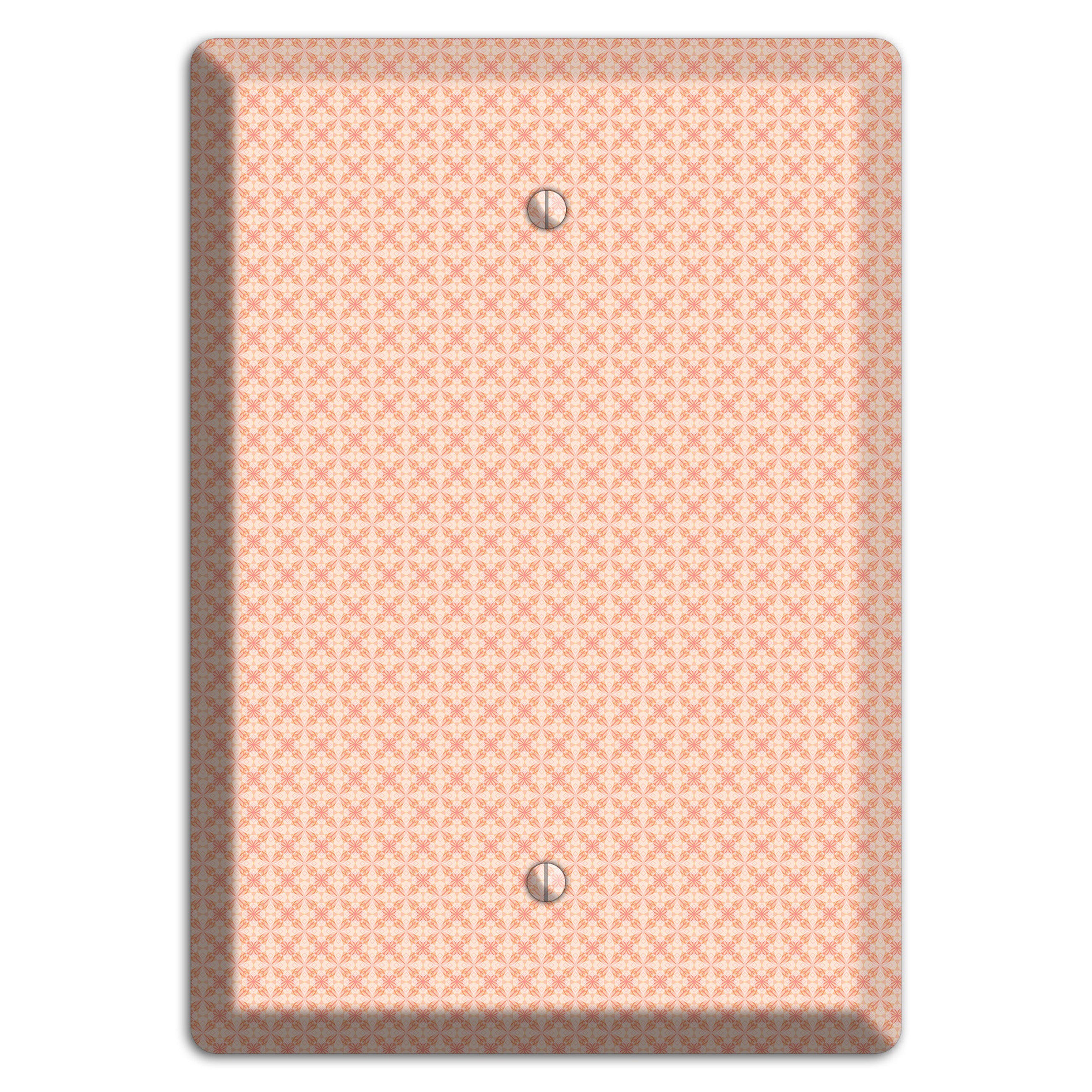 Peach Quatrefoil Blank Wallplate
