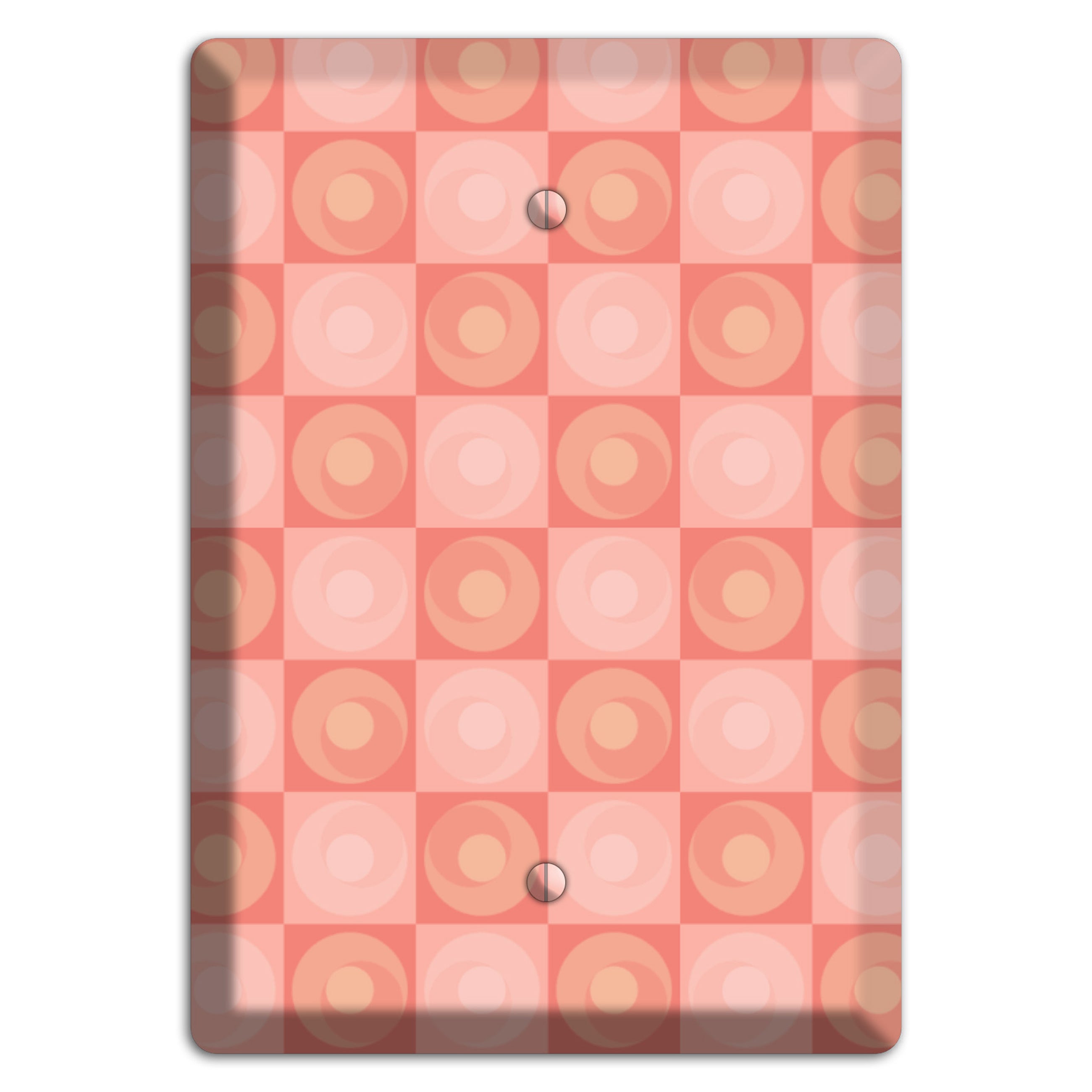 Pink Tiled Circles Blank Wallplate