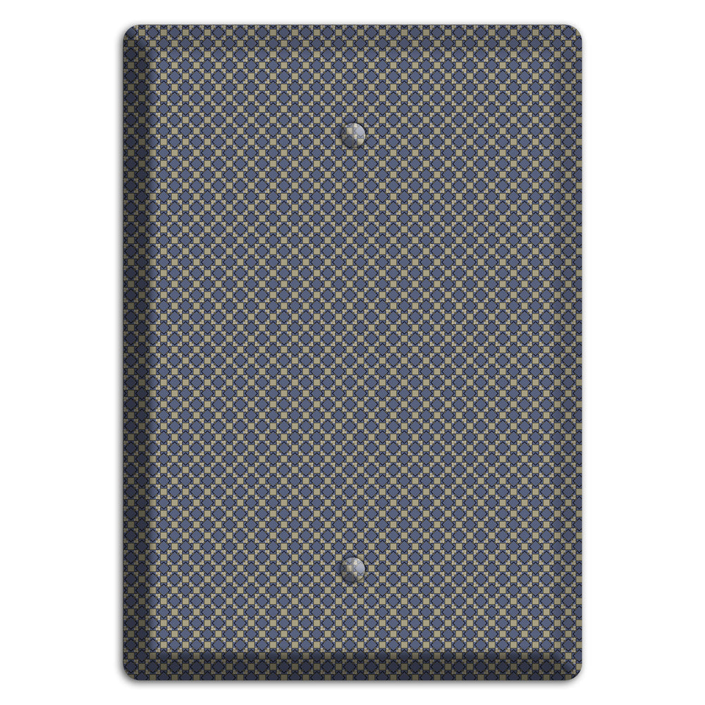 Blue-grey Arabesque Blank Wallplate