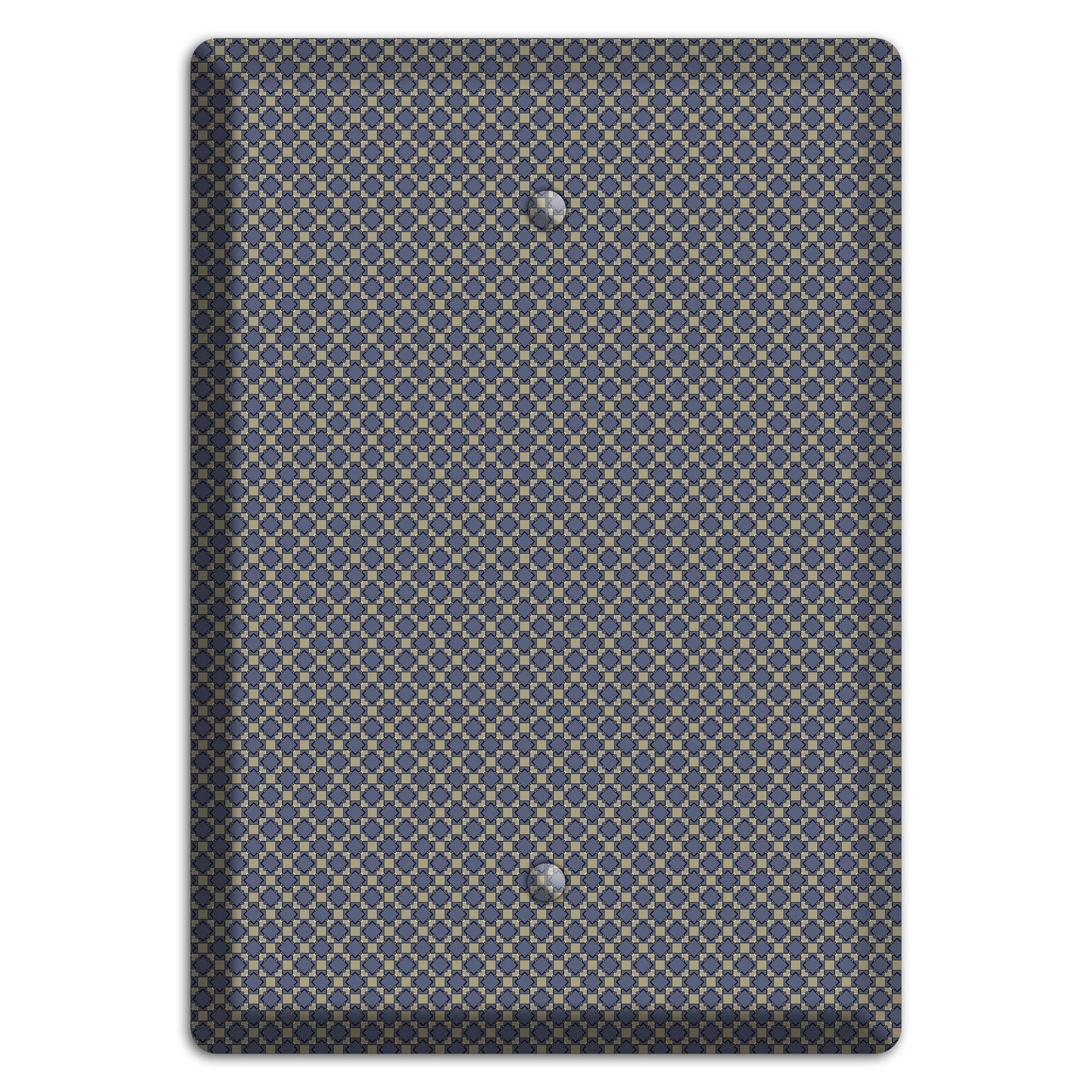 Blue-grey Arabesque Blank Wallplate