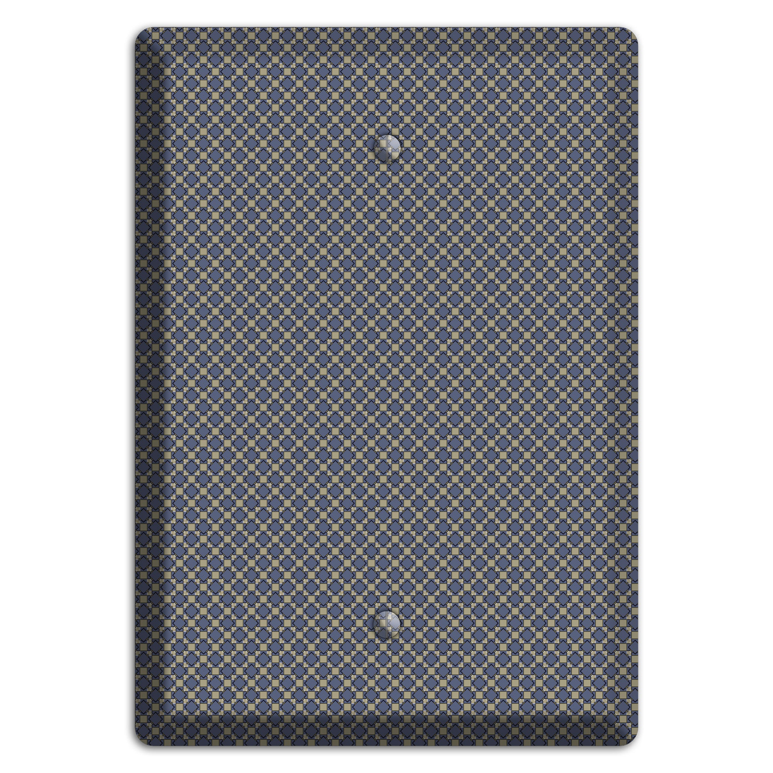 Blue-grey Arabesque Blank Wallplate