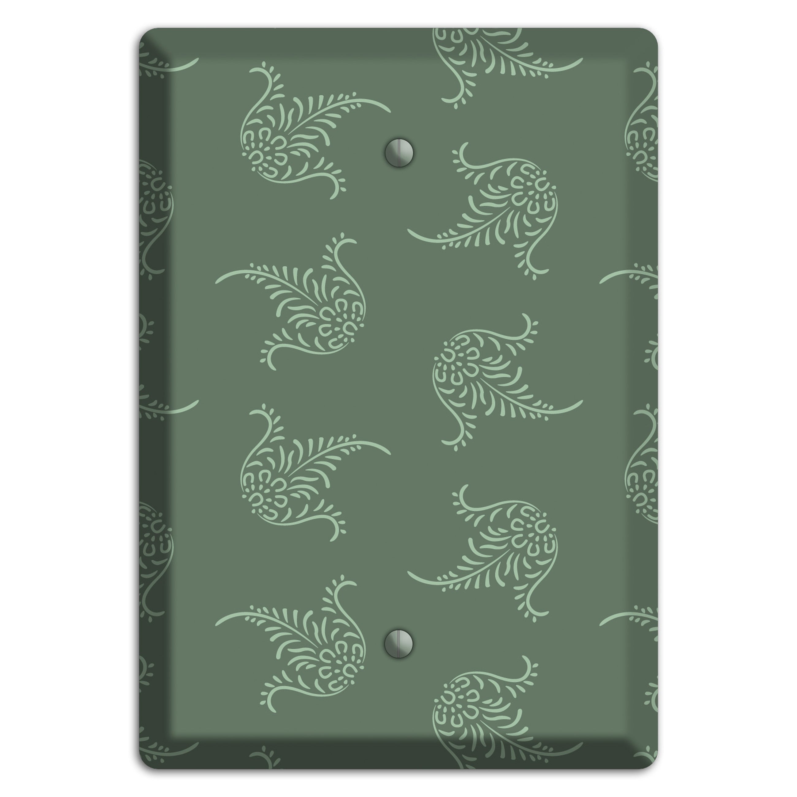 Moss Trefoil Cartouche Blank Wallplate