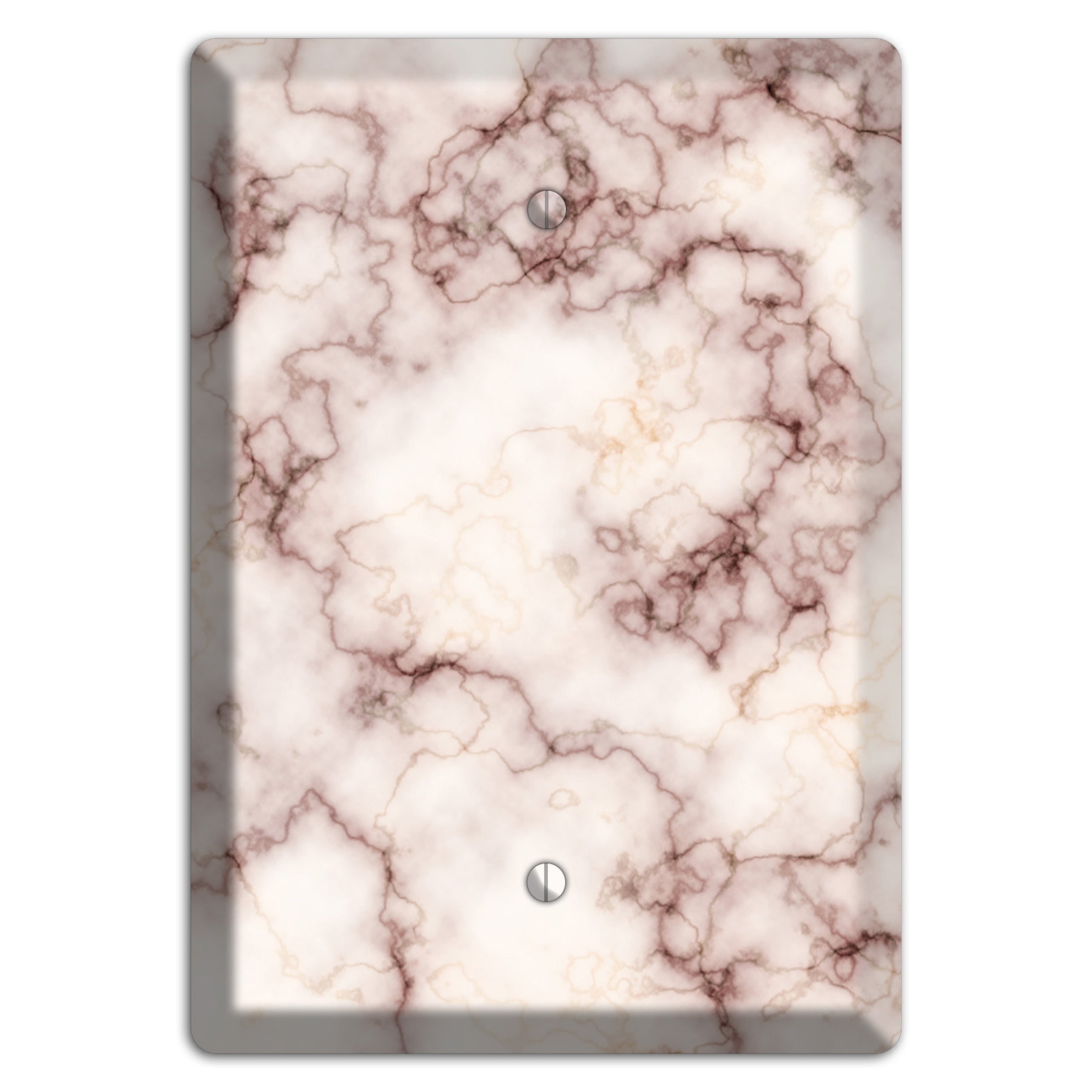 Burgundy Stained Marble Blank Wallplate