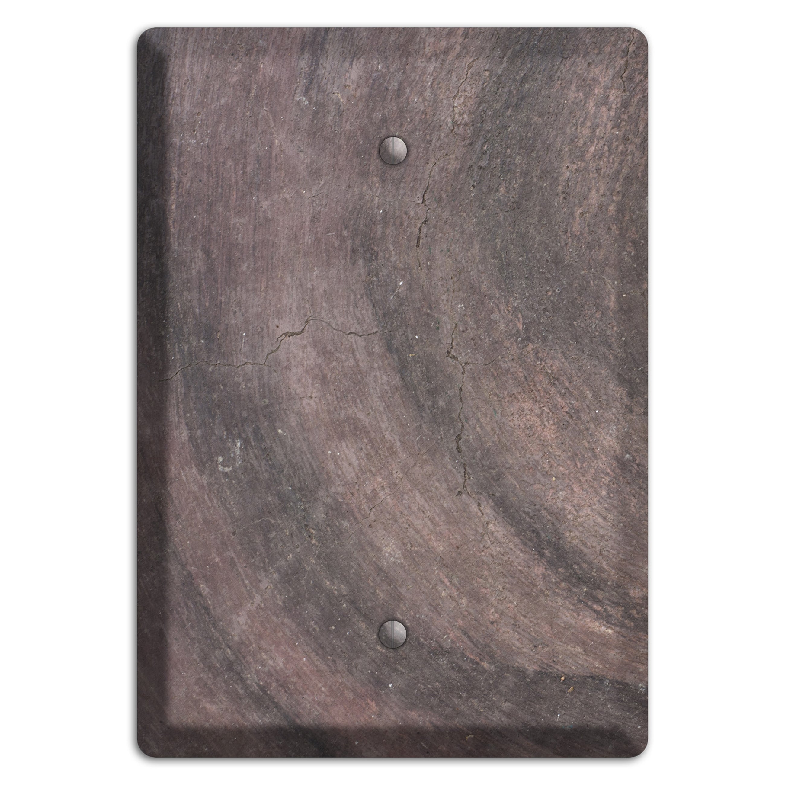 Brown Swirl Concrete Blank Wallplate