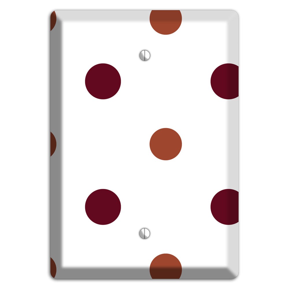 Multi Brown Medium Polka Dots Blank Wallplate