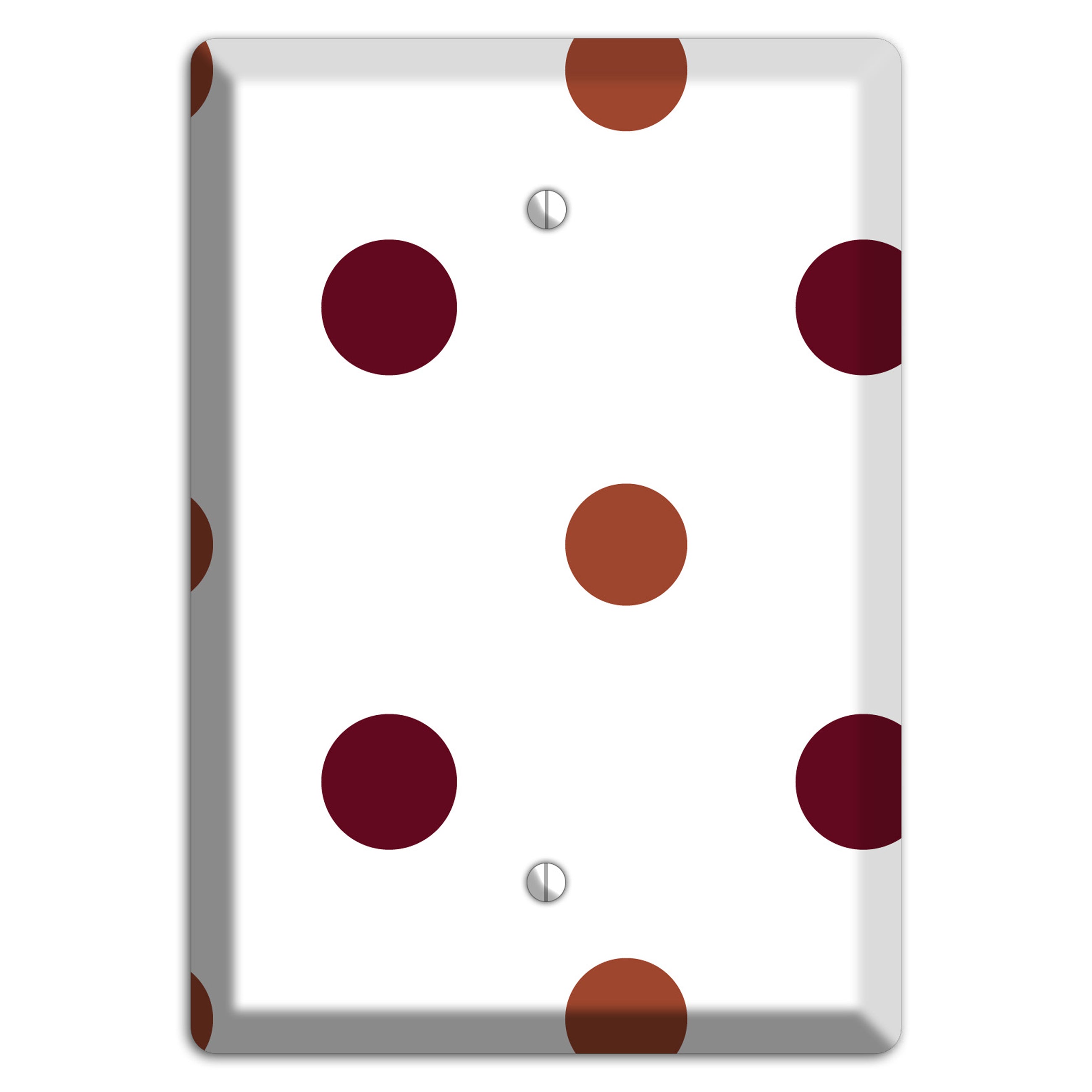 Multi Brown Medium Polka Dots Blank Wallplate