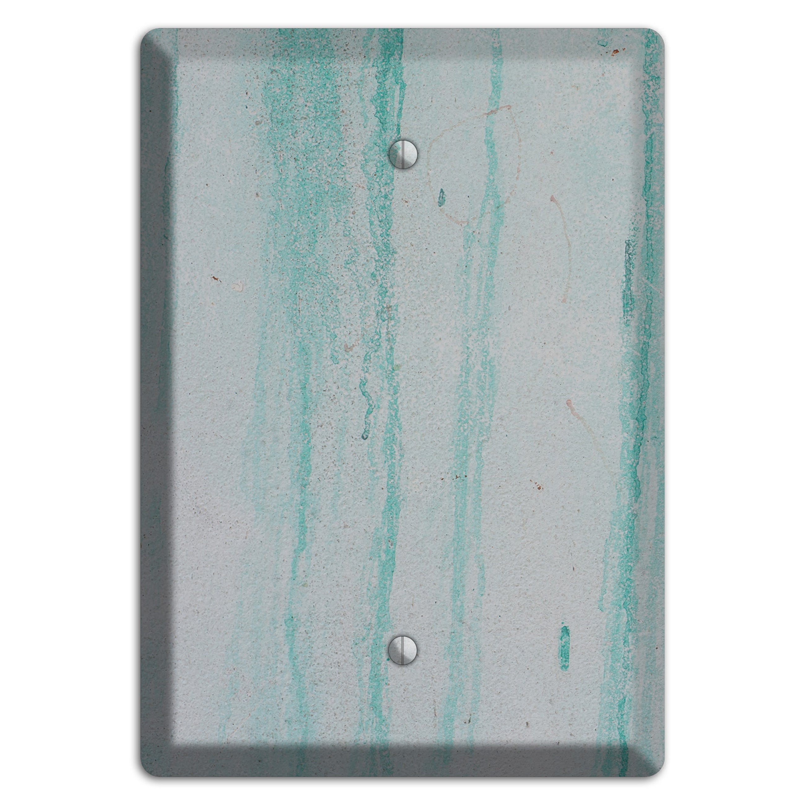 Green Stripes Concrete Blank Wallplate
