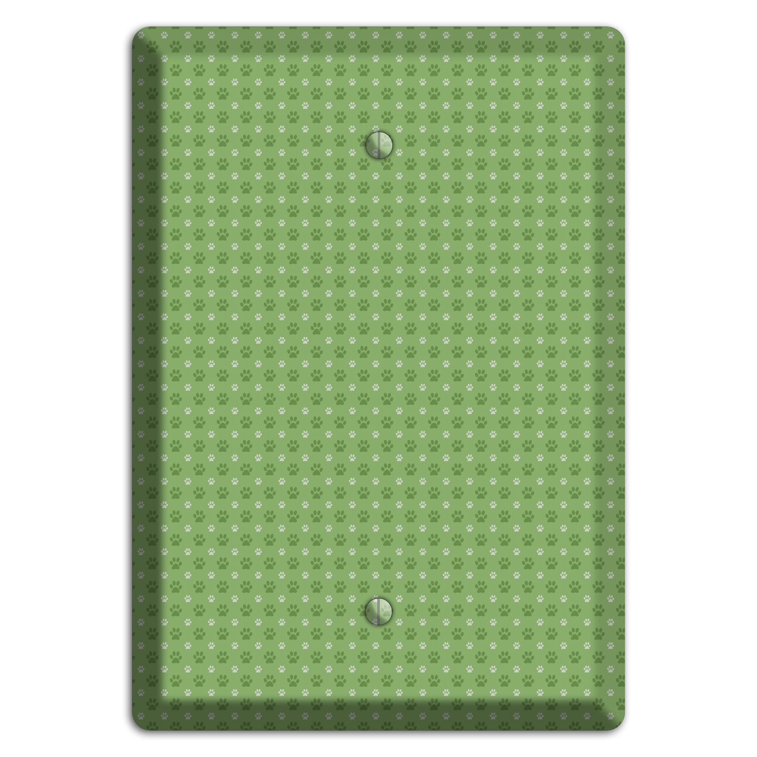 Green Paw Prints Blank Wallplate