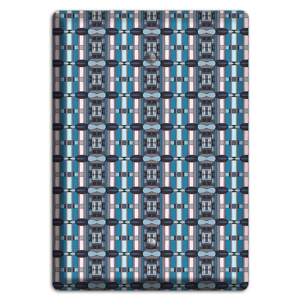 Blue and Grey Tapestry Blank Wallplate