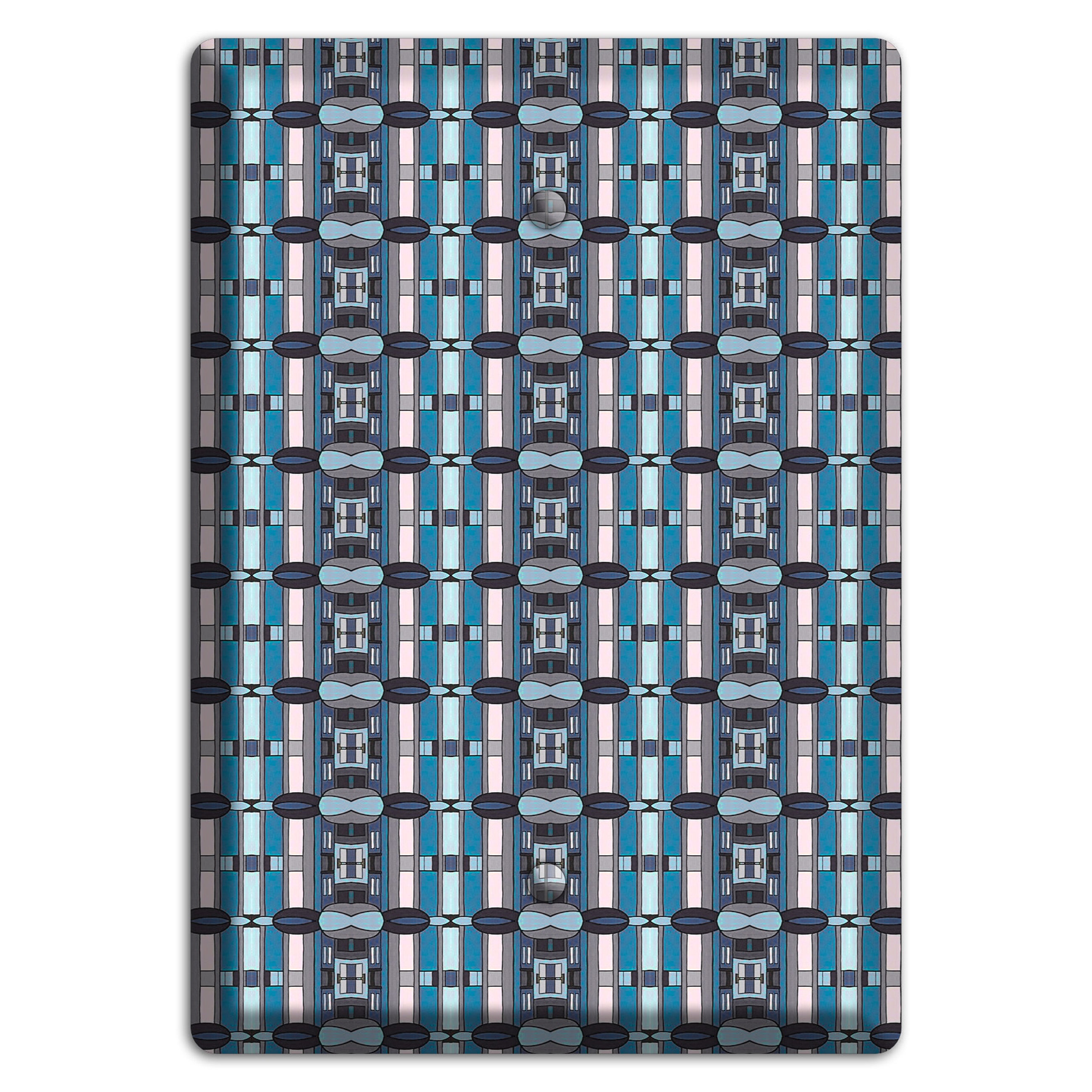 Blue and Grey Tapestry Blank Wallplate
