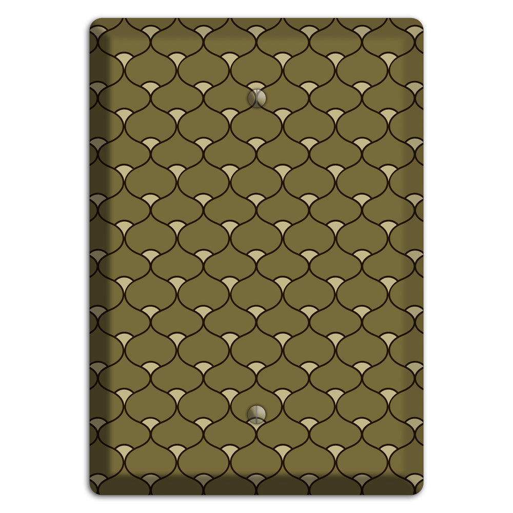Brown Deco Scallop Blank Wallplate
