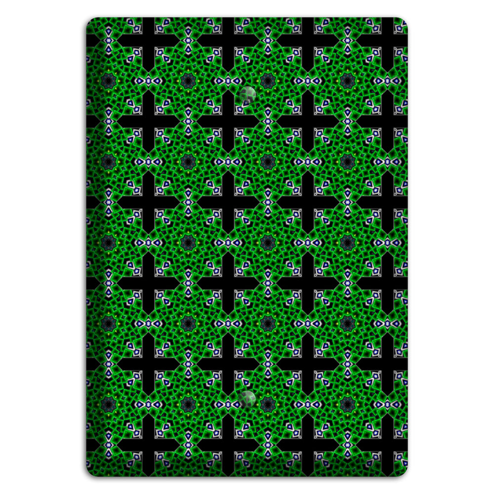 Green Foulard 3 Blank Wallplate