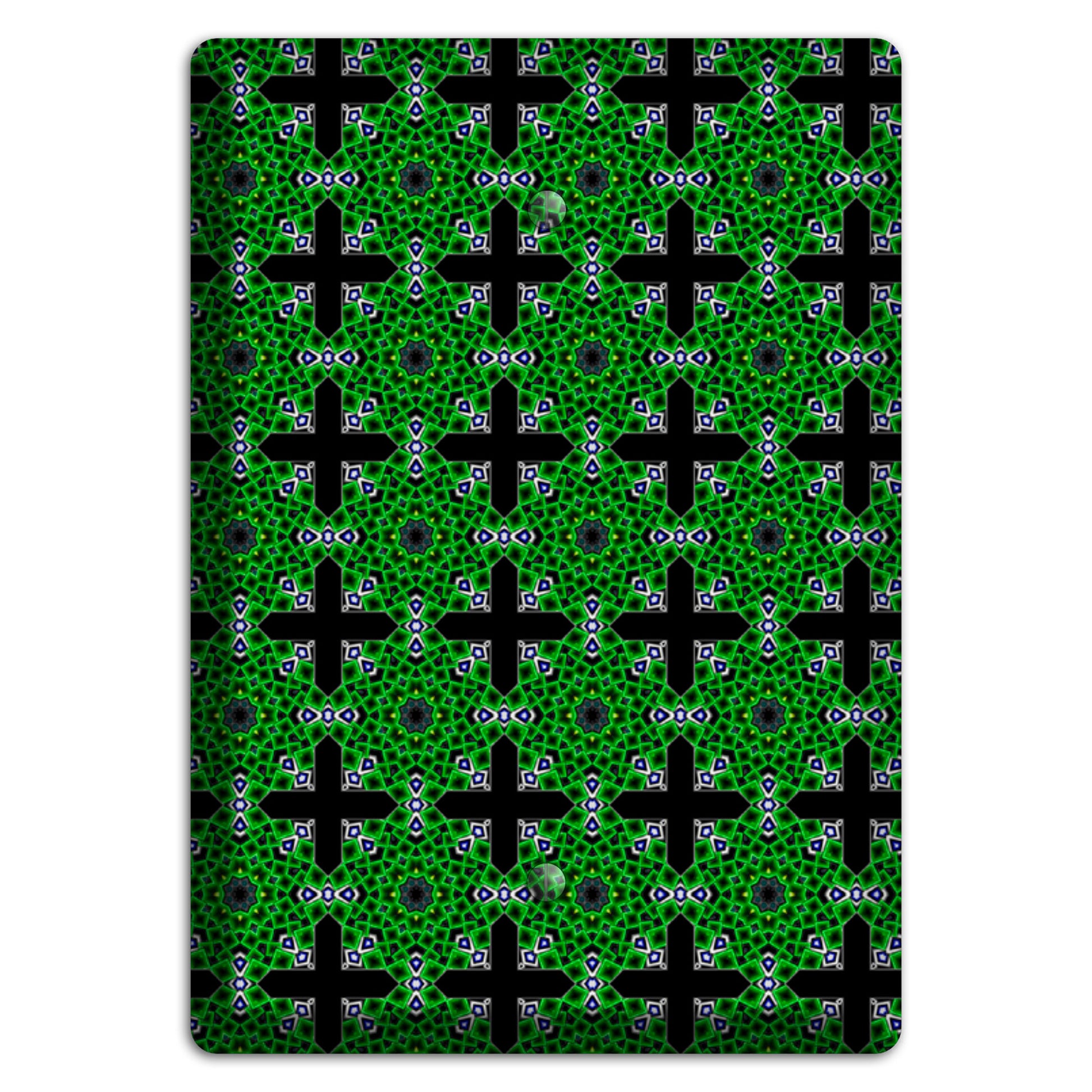 Green Foulard 3 Blank Wallplate