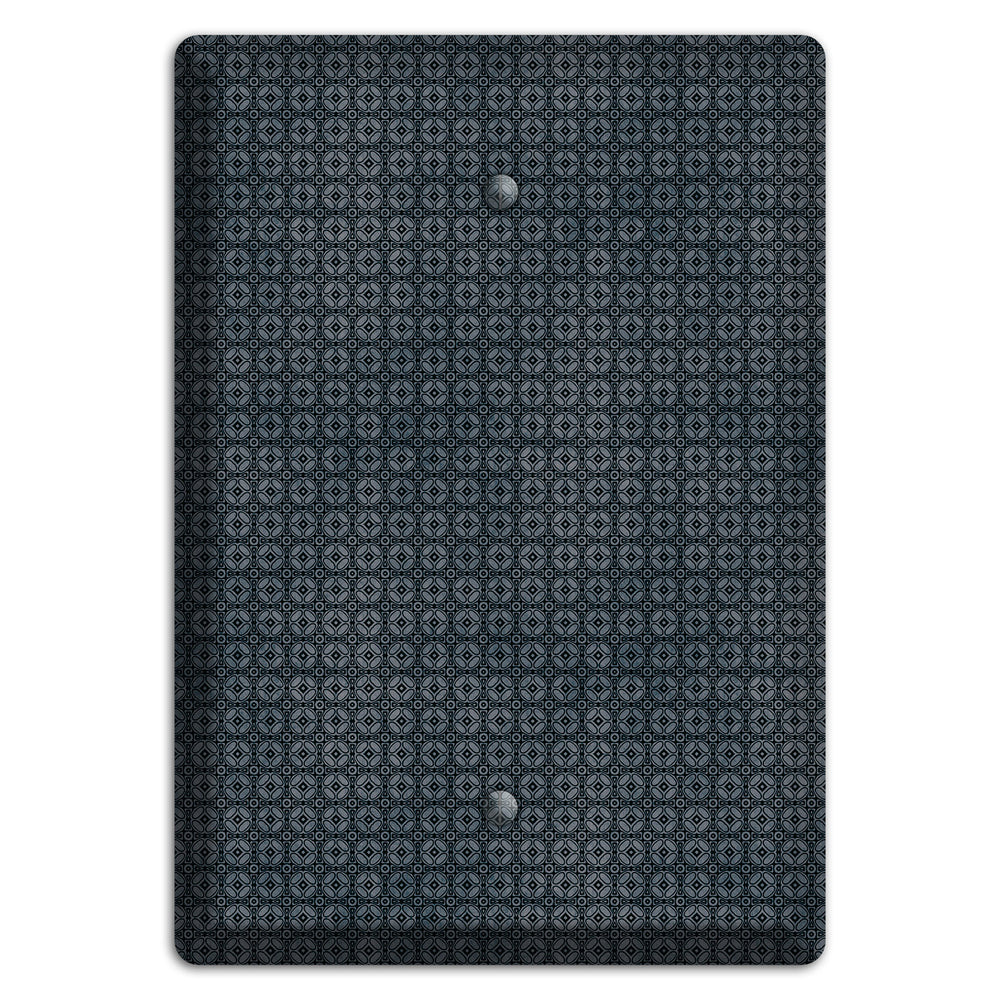 Multi Black and Grey Arabesque Blank Wallplate