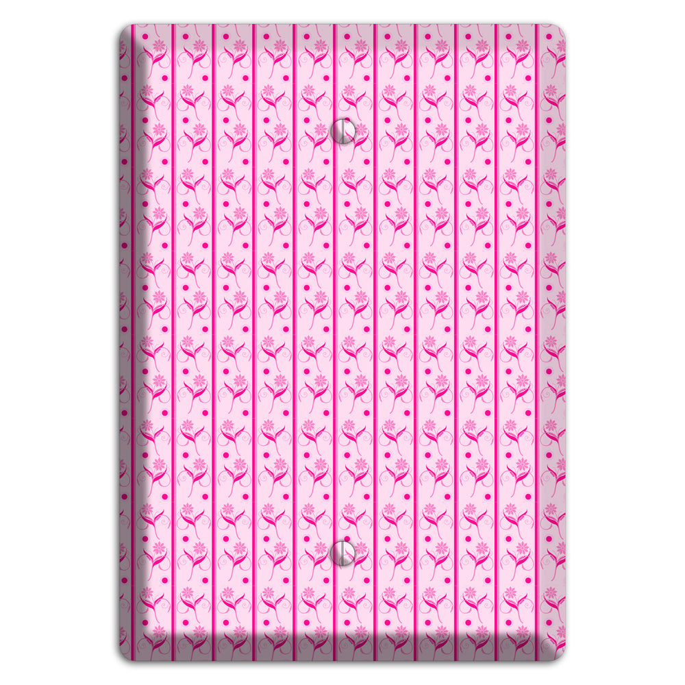 Pink Small Floral Pattern Blank Wallplate