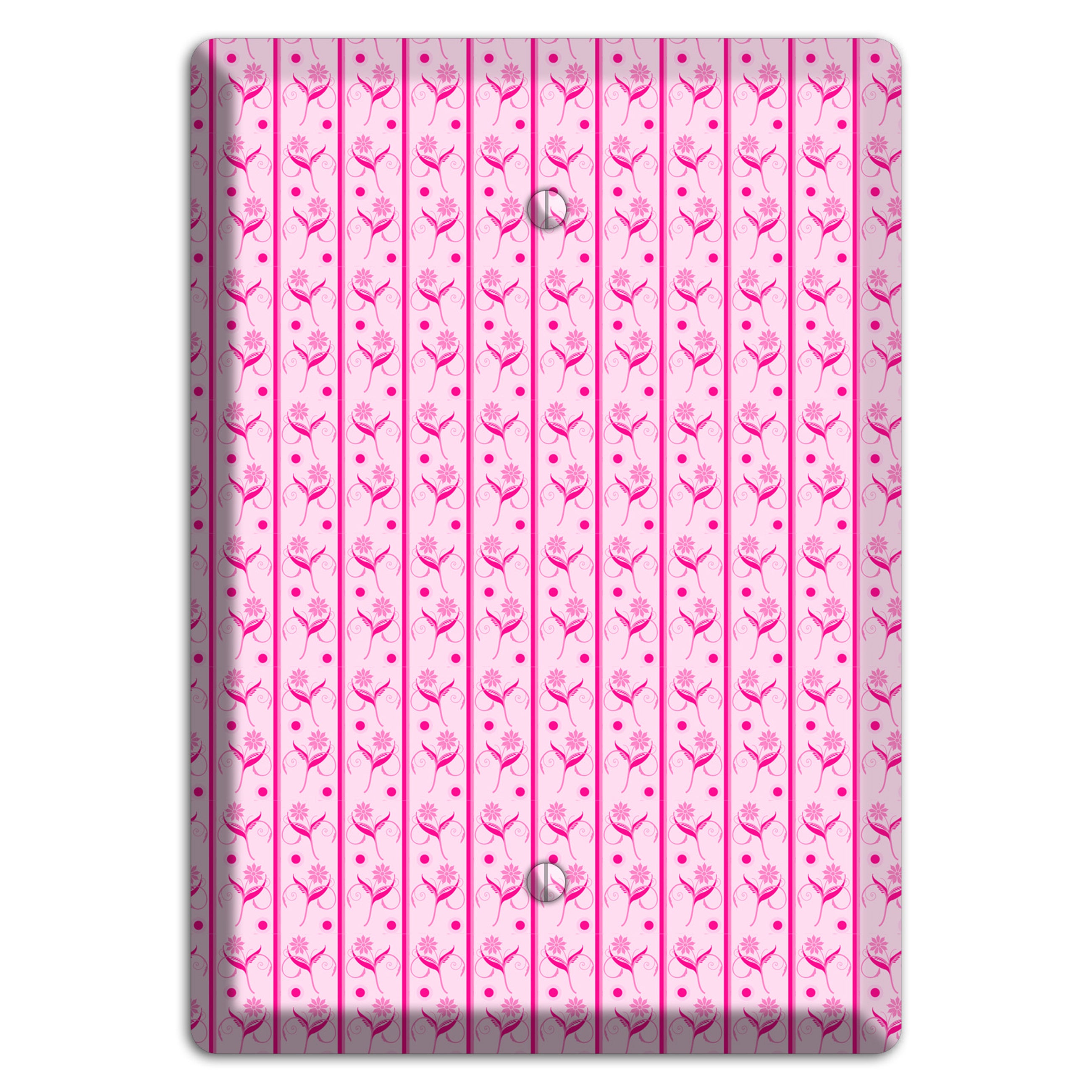 Pink Small Floral Pattern Blank Wallplate