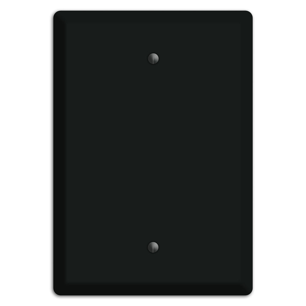 Baxter Matte Black Metal Blank Wallplate