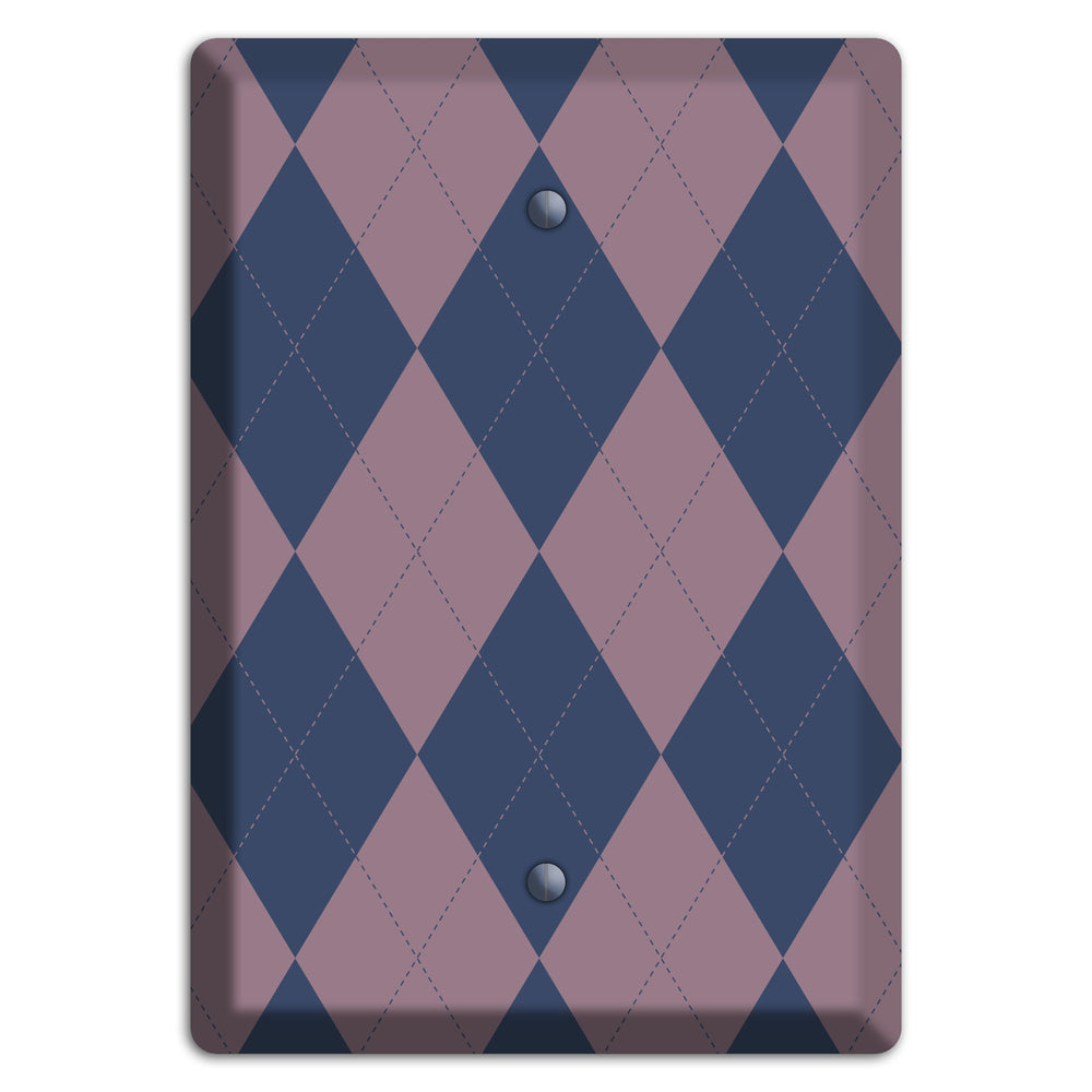 Purple Argyle Blank Wallplate
