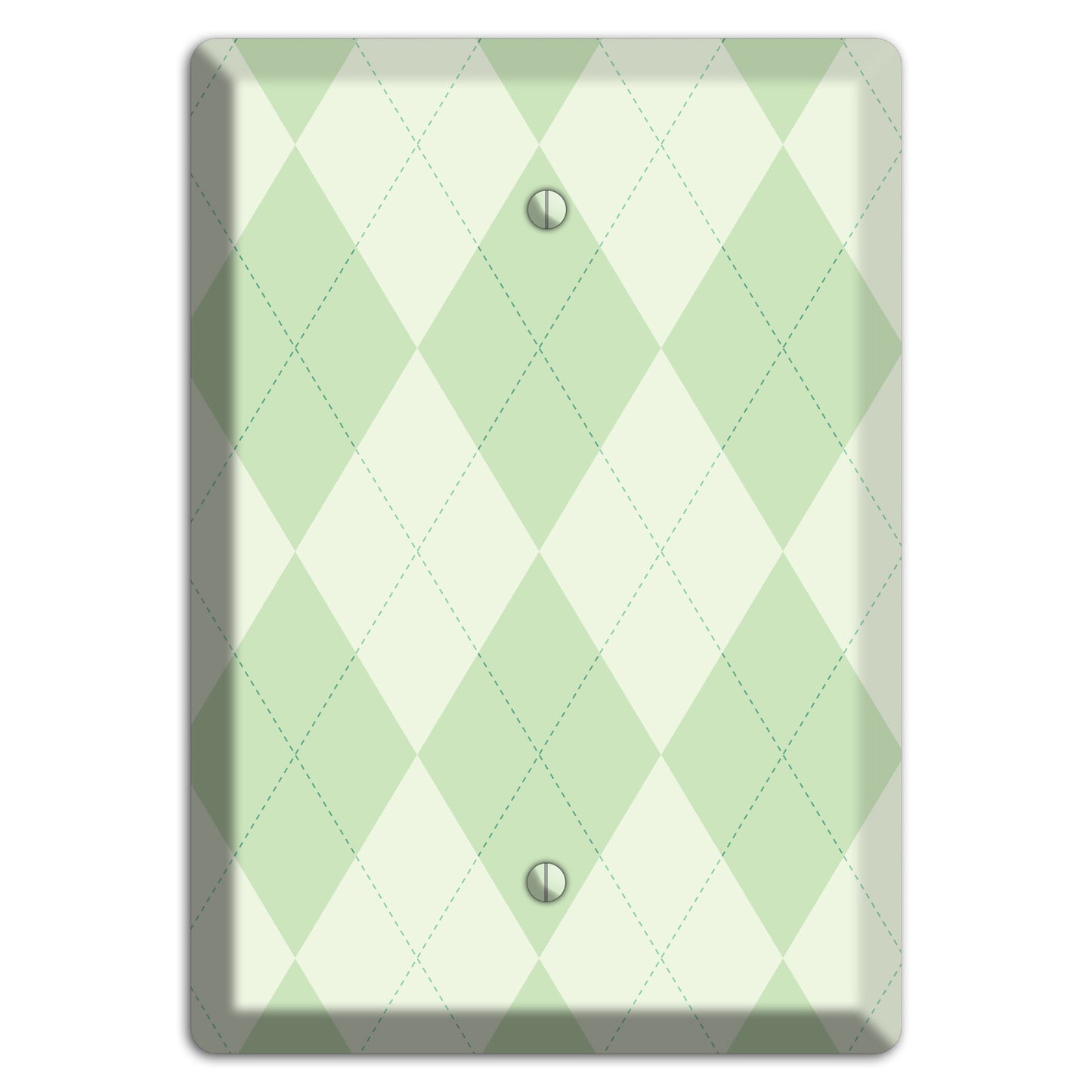 Light Green Argyle Blank Wallplate