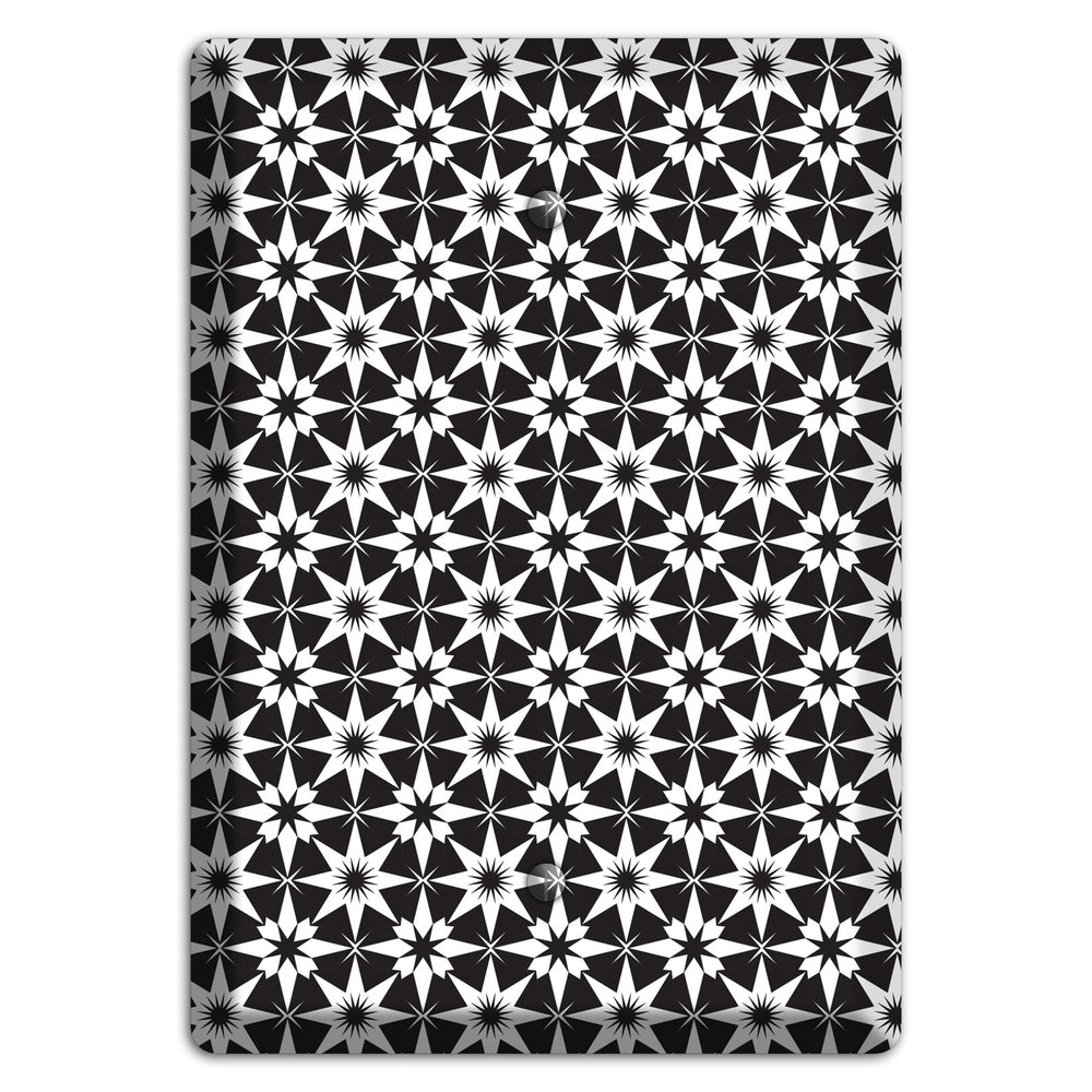 Black with White Foulard Blank Wallplate