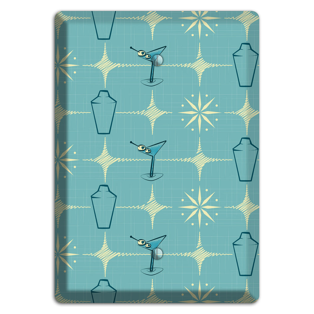 Blue Shaker and Martini Blank Wallplate