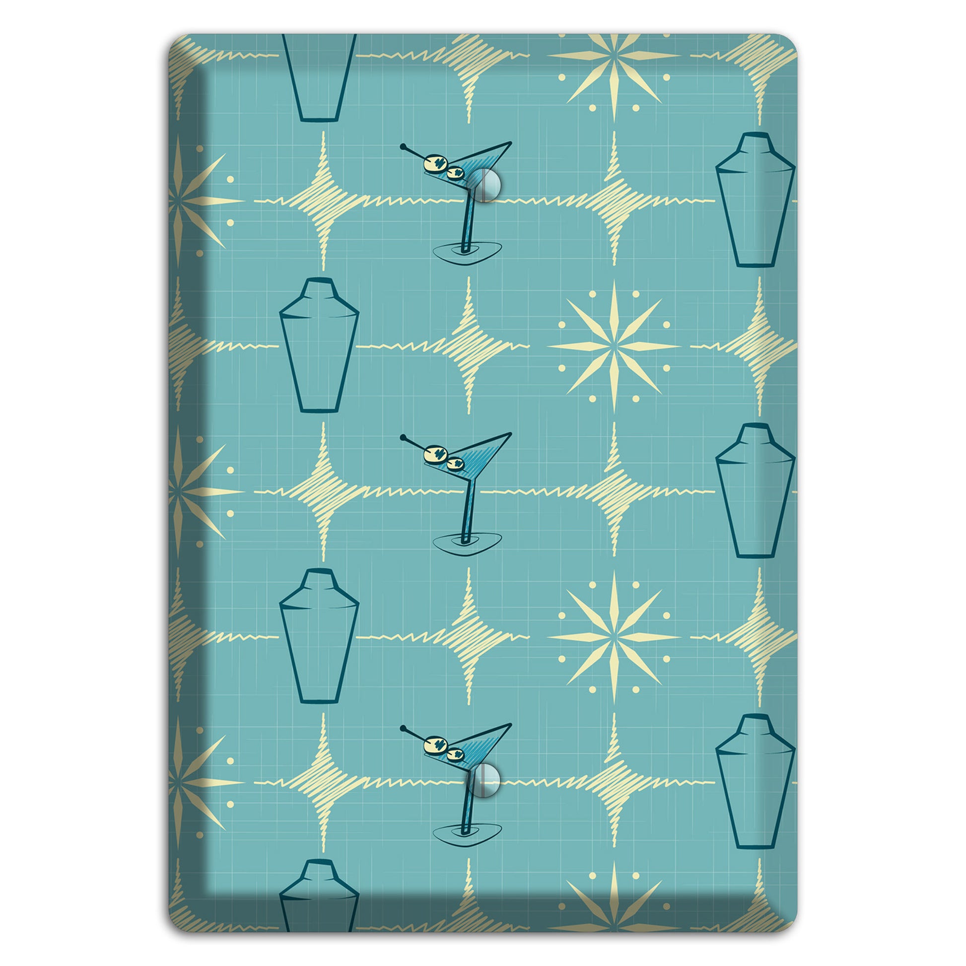 Blue Shaker and Martini Blank Wallplate