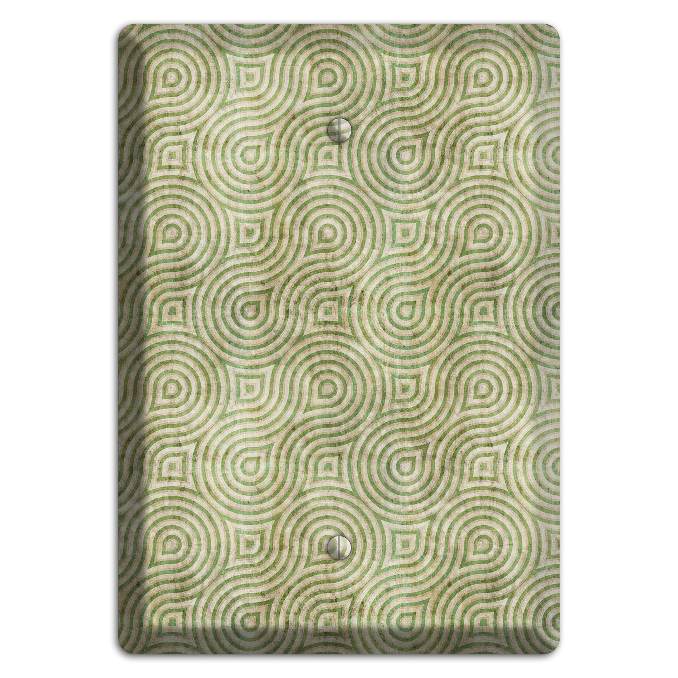 Light Green Swirl Blank Wallplate