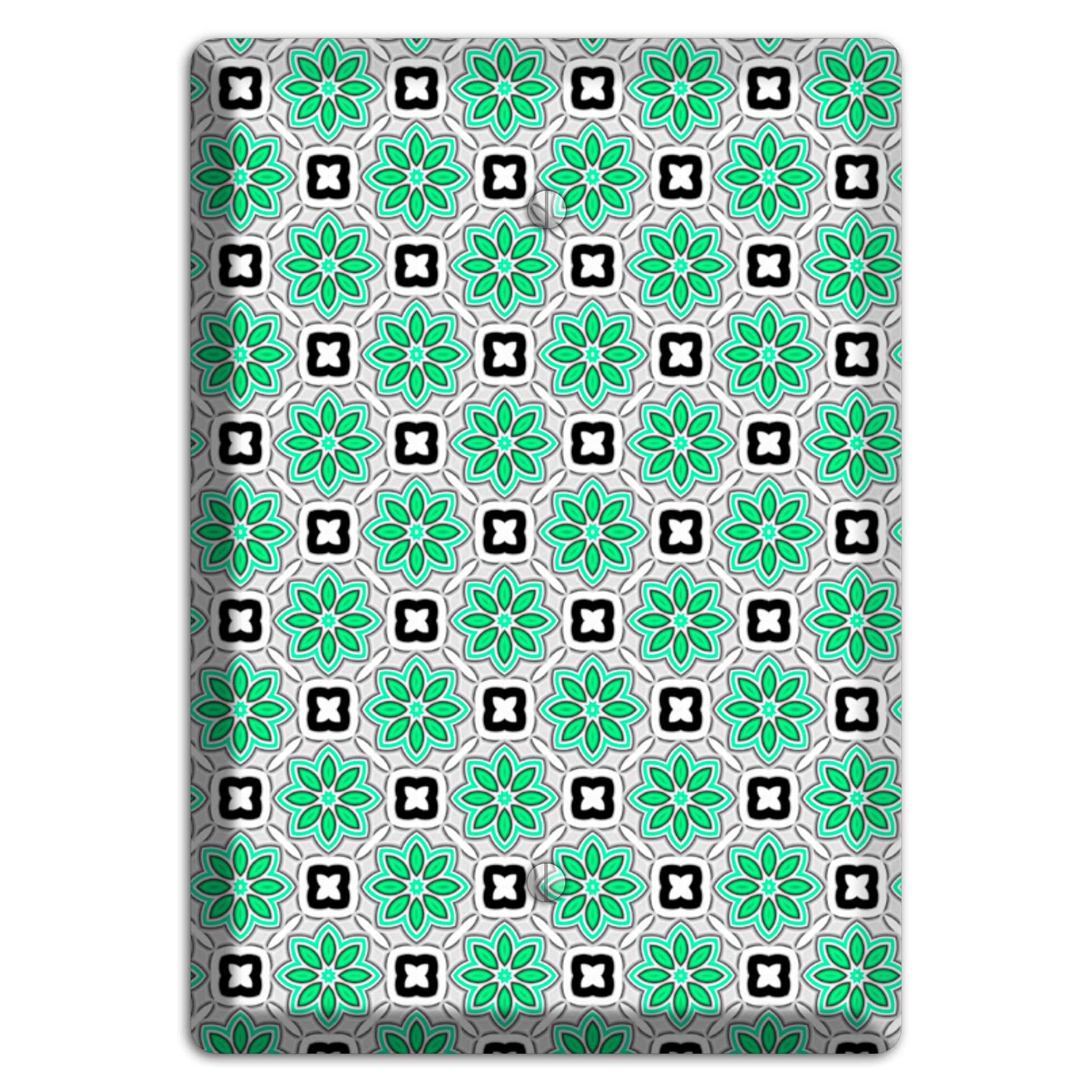 Green Foulard 6 Blank Wallplate
