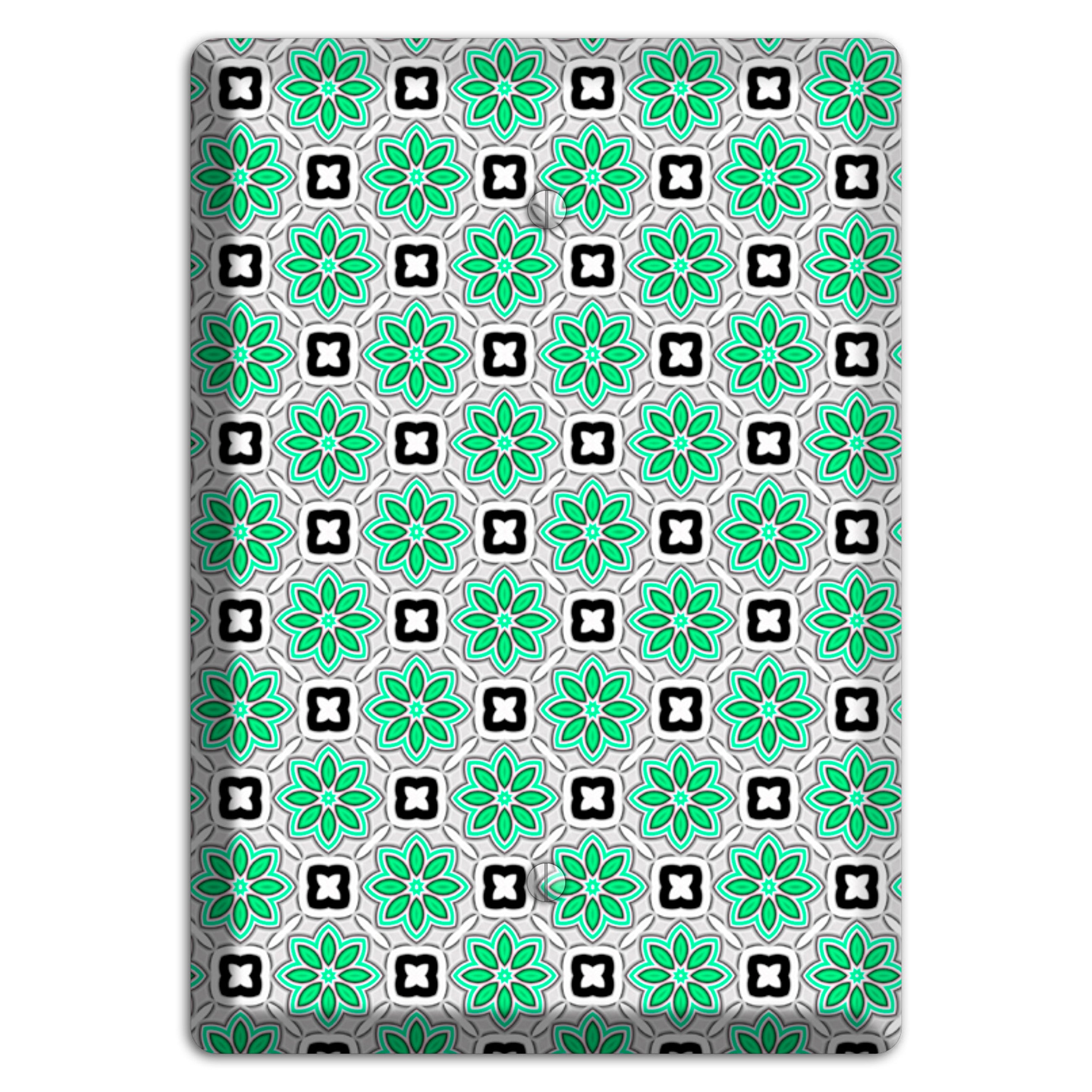 Green Foulard 6 Blank Wallplate