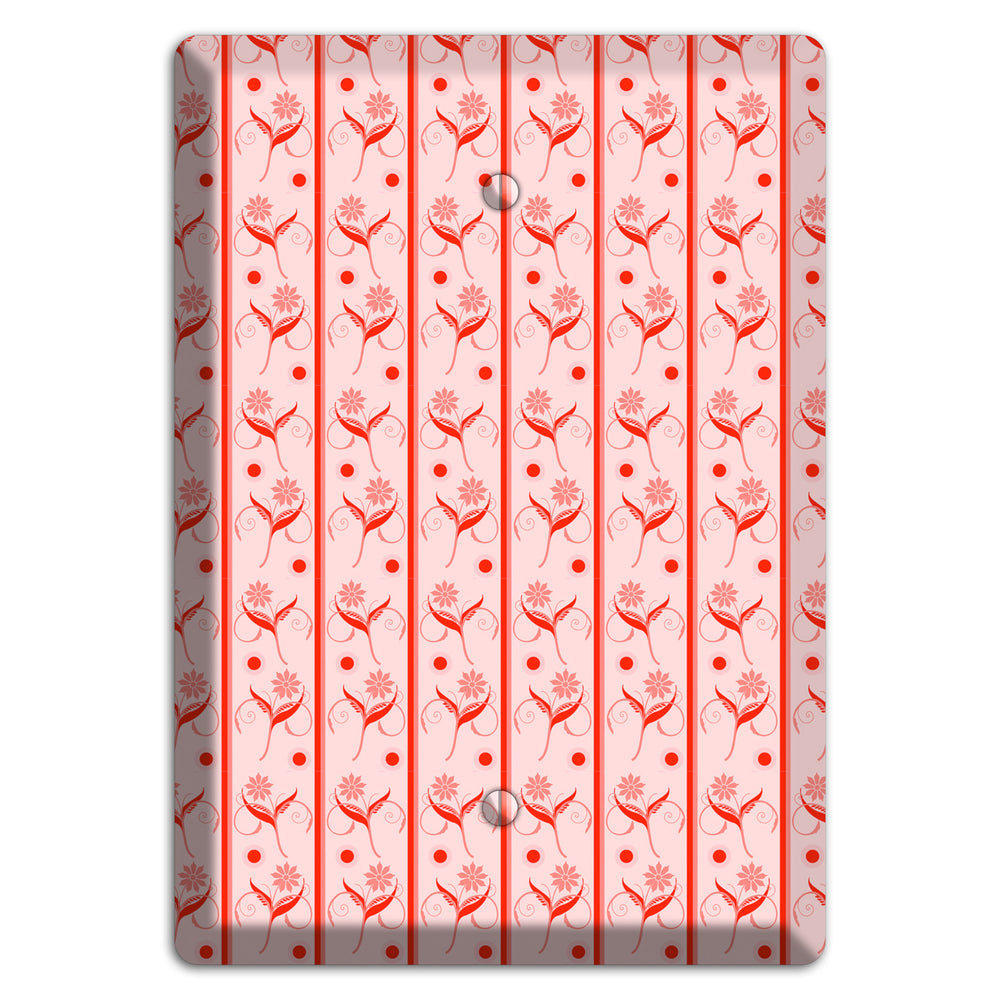 Salmon Floral Pattern Blank Wallplate