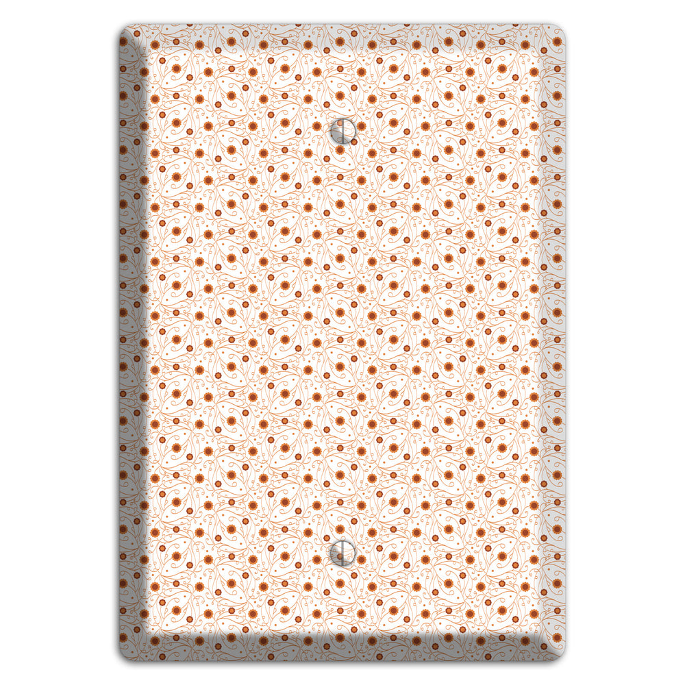 Tiny White Vine Floral Blank Wallplate