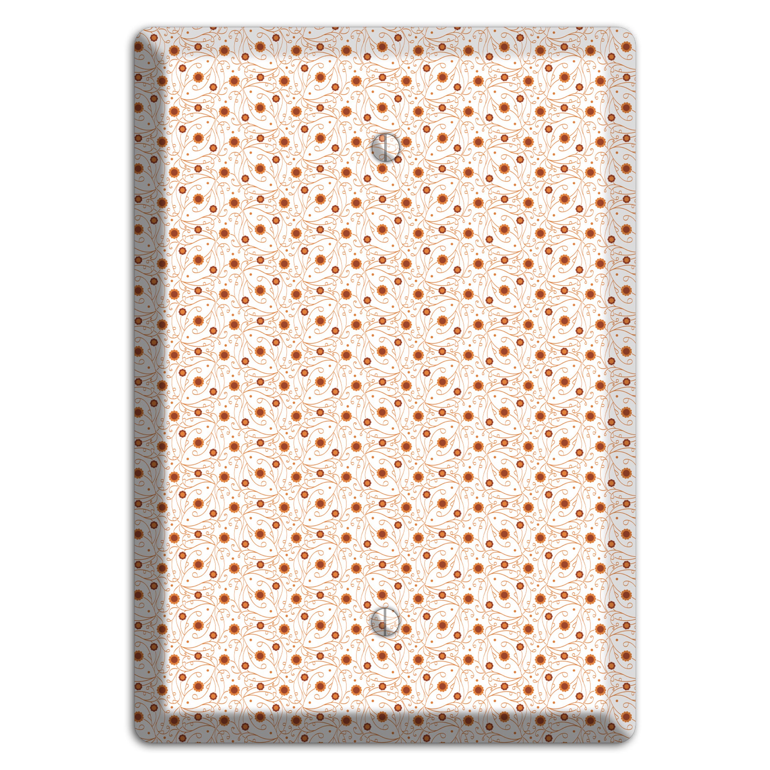 Tiny White Vine Floral Blank Wallplate