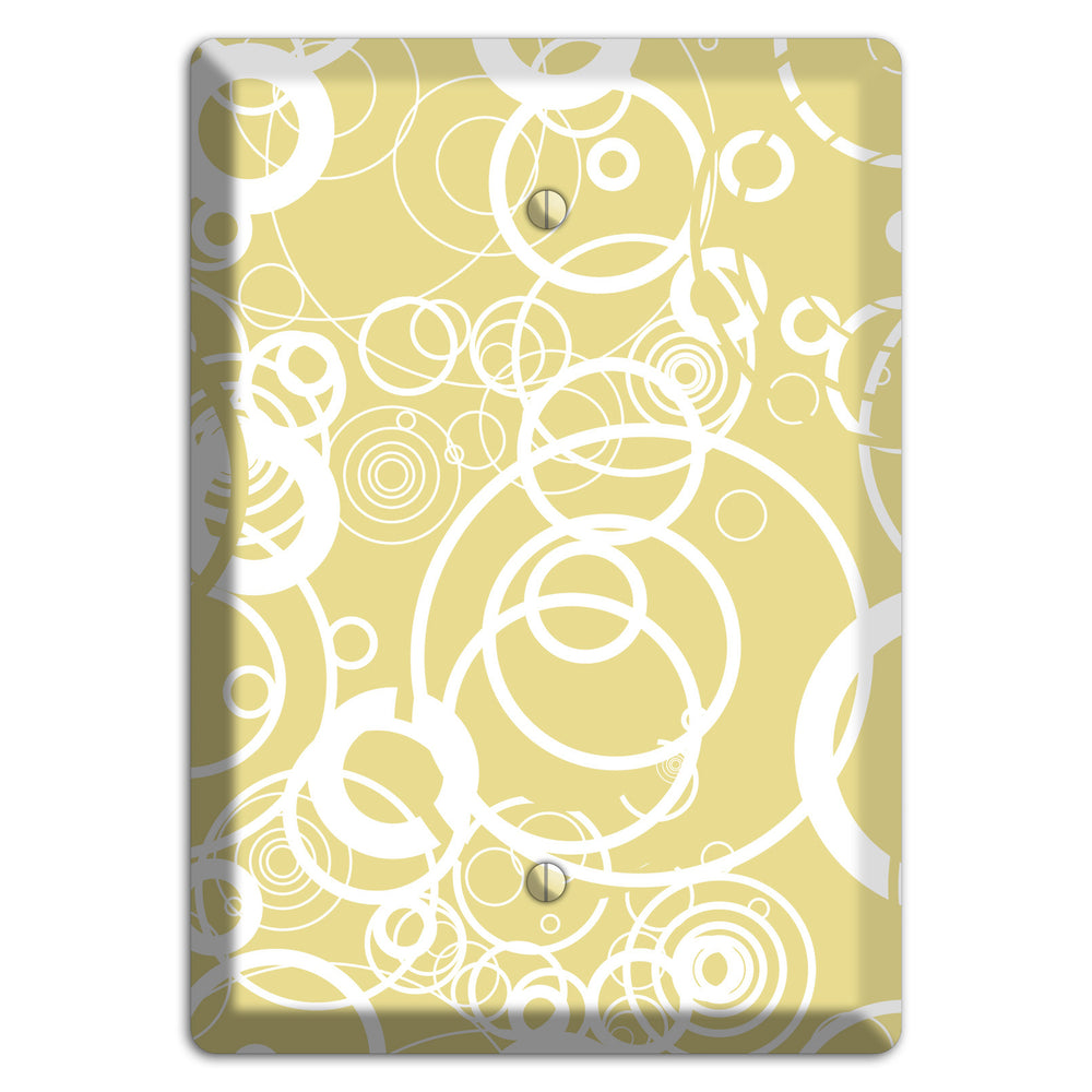 Beige with White Rings Blank Wallplate