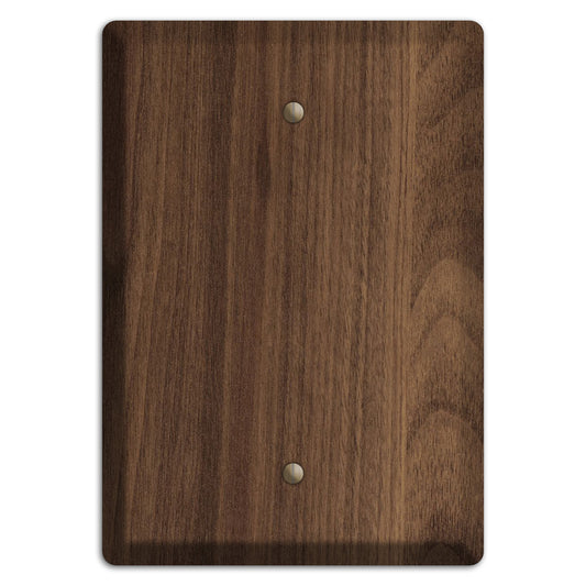 Unfinished Walnut Wood Single Blank Cover Plate