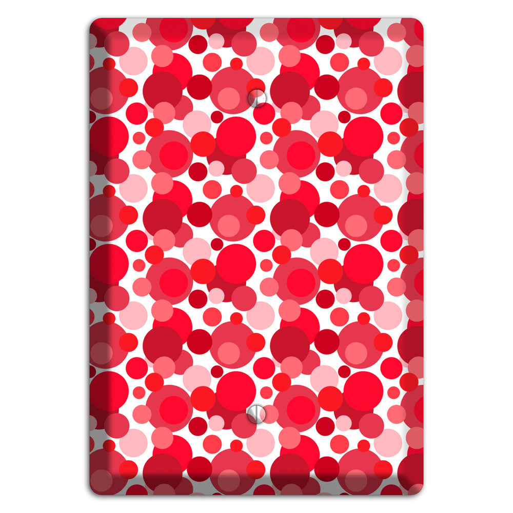 Multi Red Bubble Dots Blank Wallplate