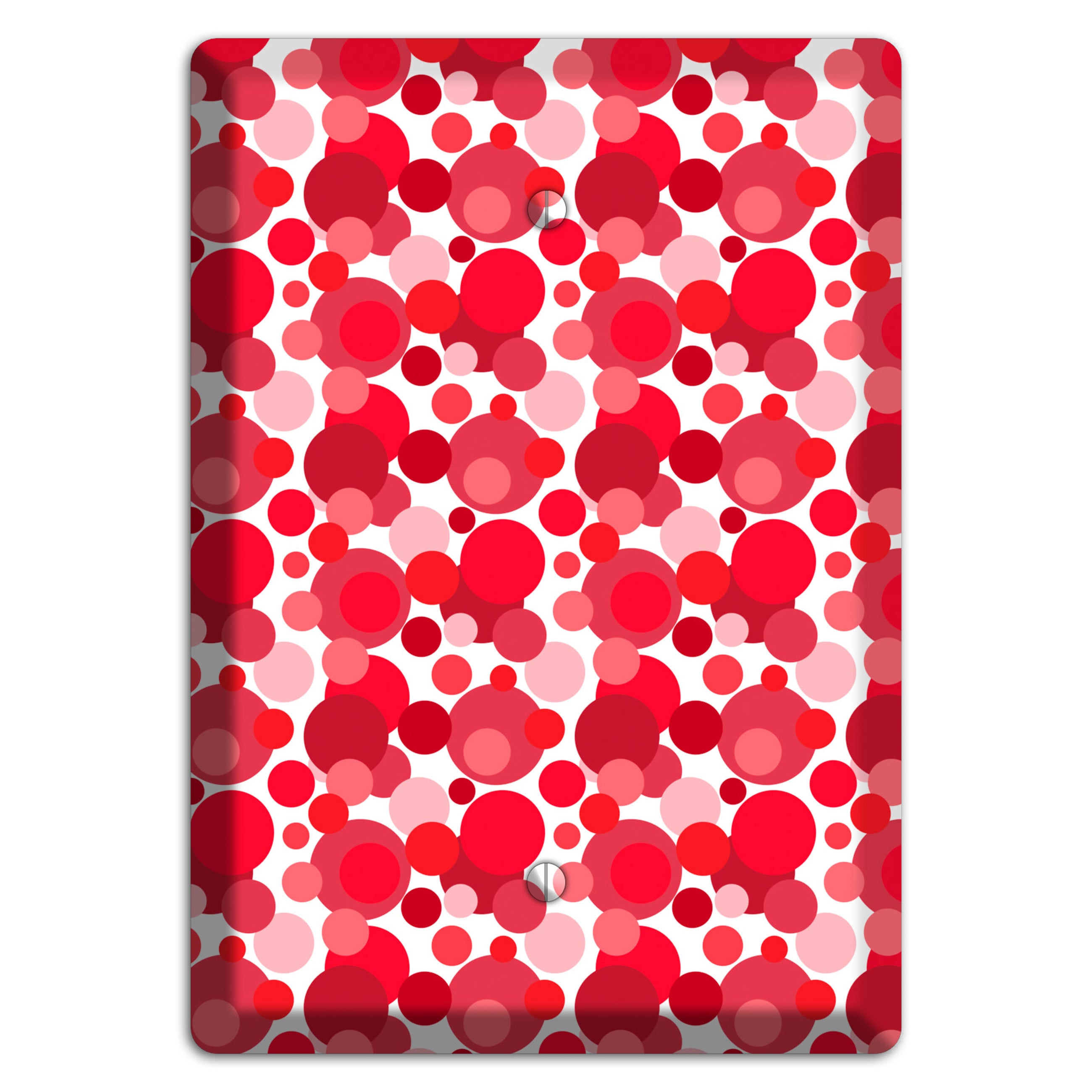 Multi Red Bubble Dots Blank Wallplate