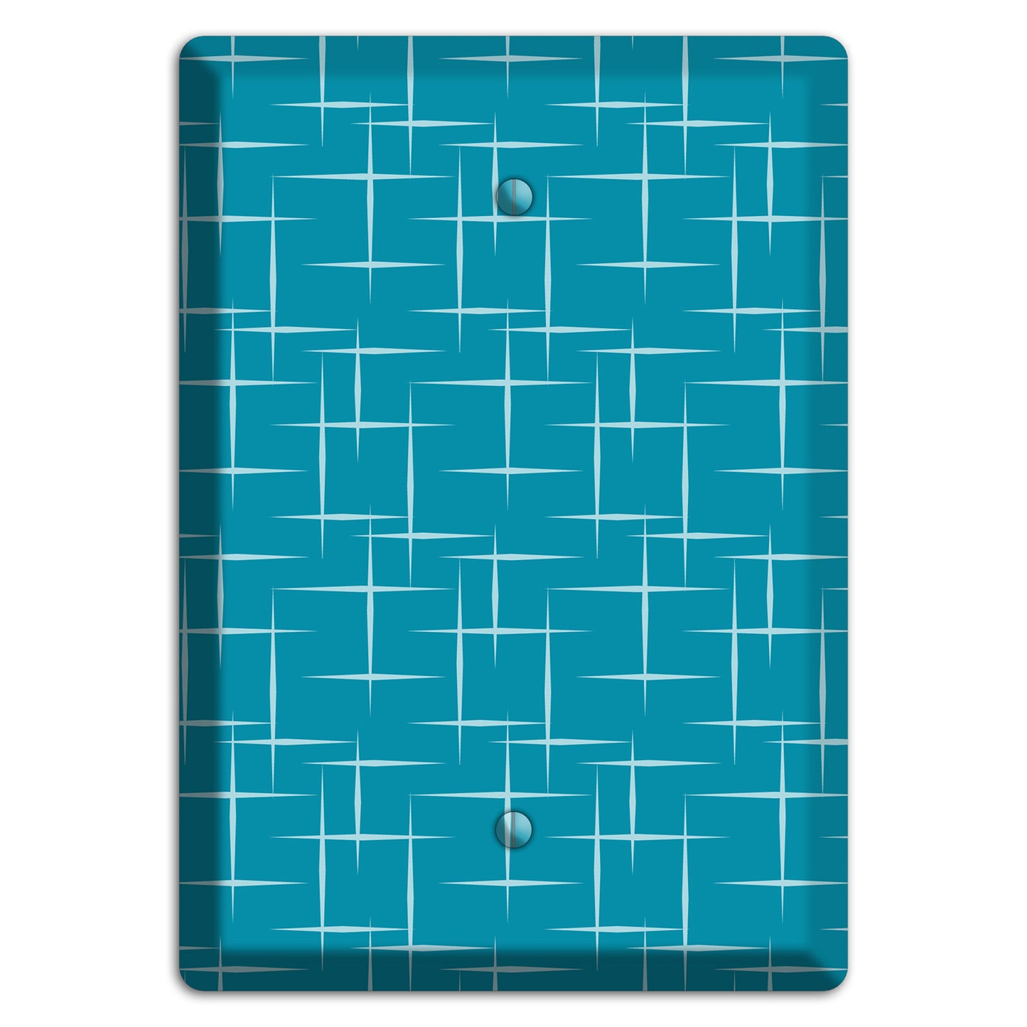 Blue Atom Burst Blank Wallplate