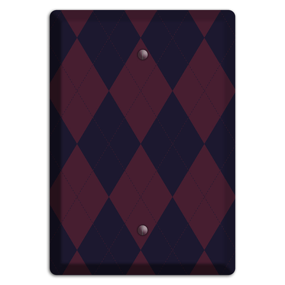 Dark Purple Argyle Blank Wallplate