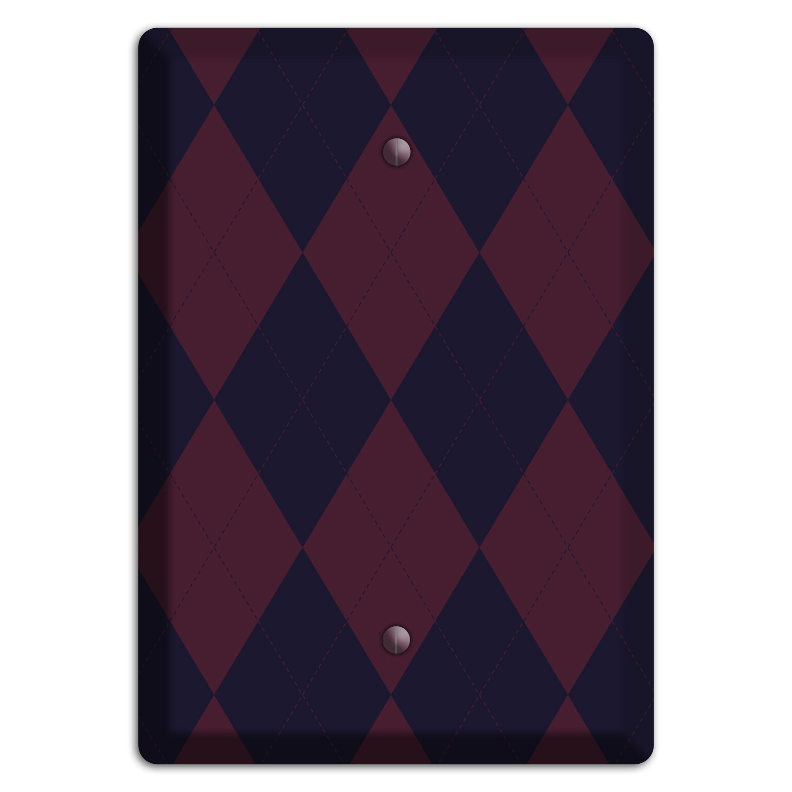 Dark Purple Argyle Blank Wallplate