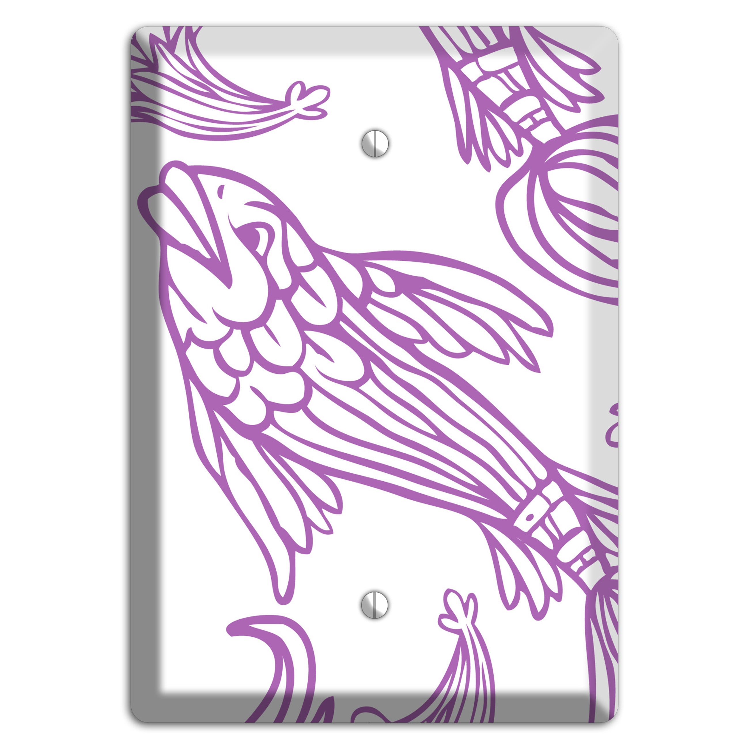 Purple and White Koi Blank Wallplate