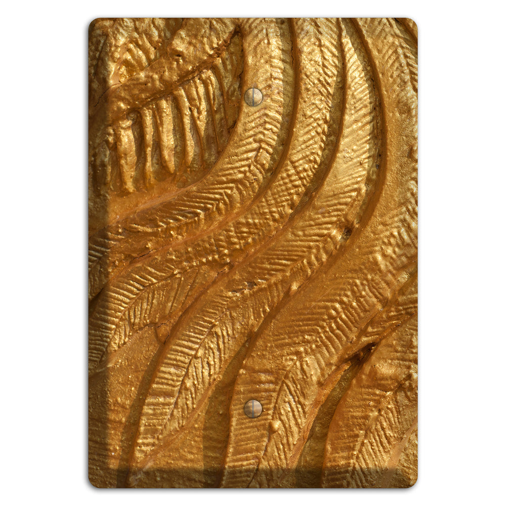 Gold Swirl Concrete Blank Wallplate