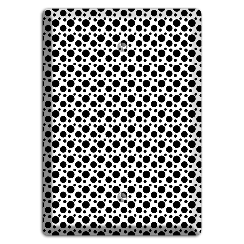 White with Black Small and Tiny Polka Dots Blank Wallplate