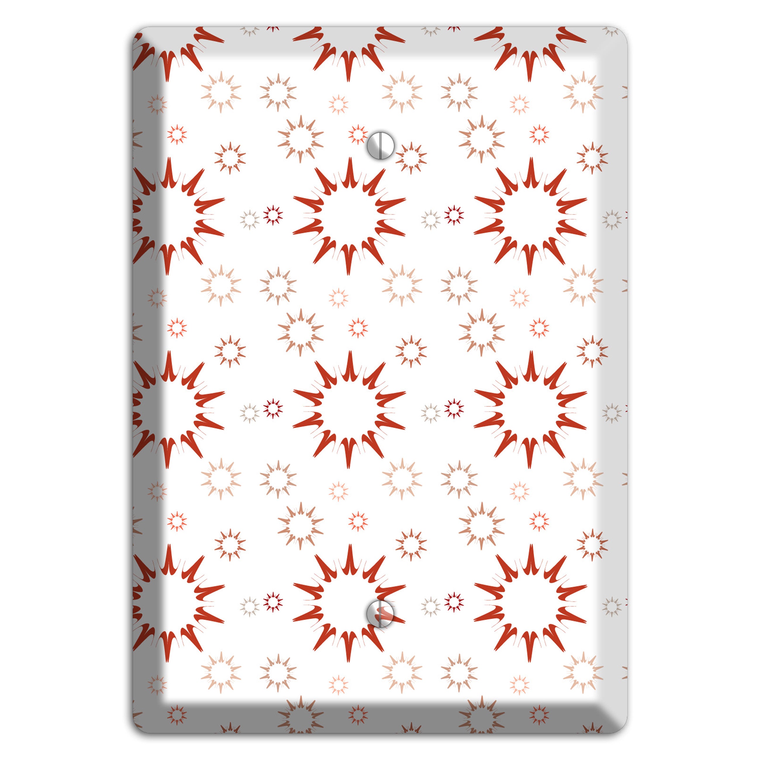 Maroon Retro Burst Blank Wallplate